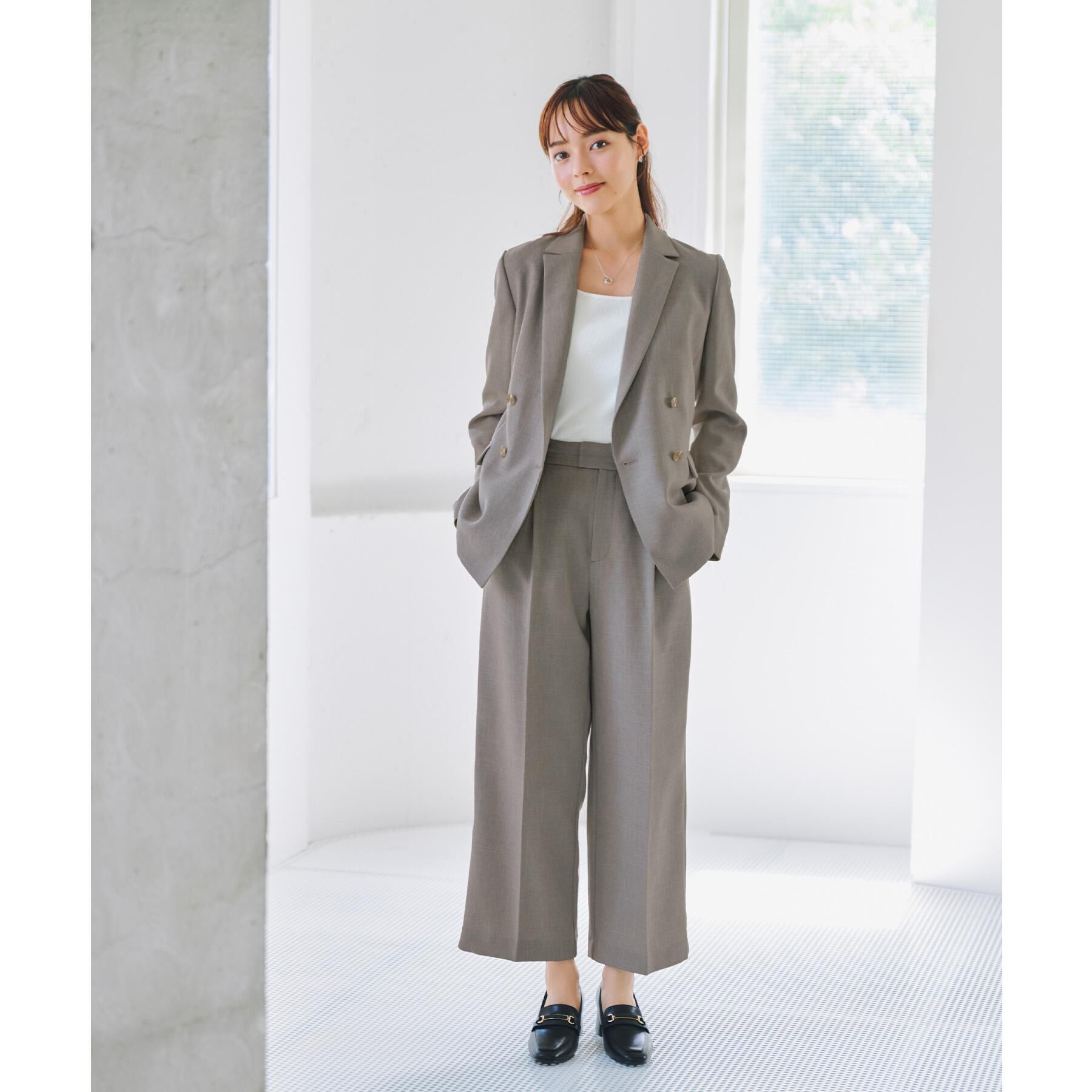 index「《Oggi掲載》ダブルブレストテーラードジャケット/セットアップ対応可【洗える】」|テーラードジャケット|