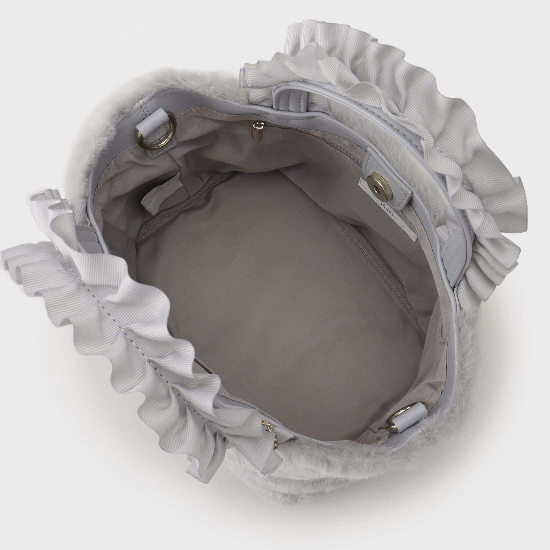 index「フリルハンドル フェイクファーミドルトートバッグ」|トートバッグ|