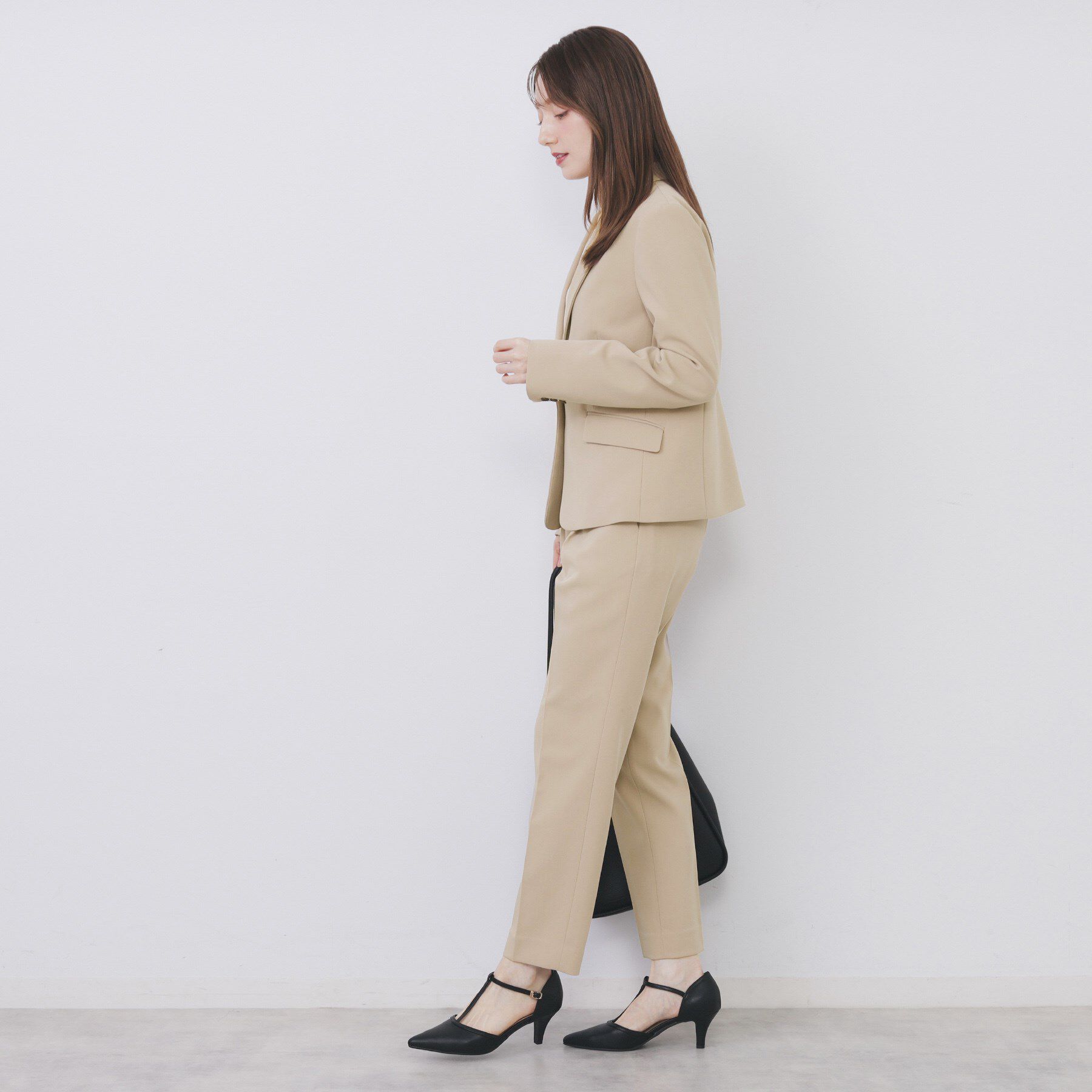 index「《丈が選べる》ストレッチテーパードパンツ/セットアップ対応【洗濯機OK/防シワ】」|その他|