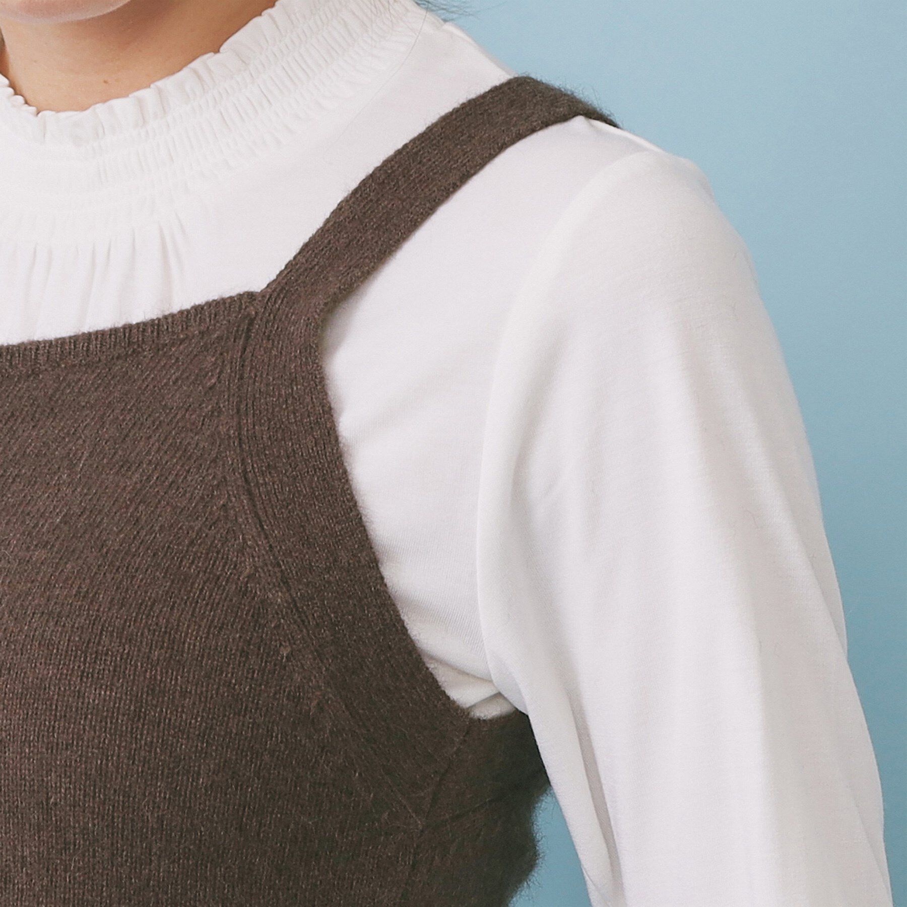 index「ペプラムニットキャミソール/アンサンブル対応【洗える】」|キャミソール|