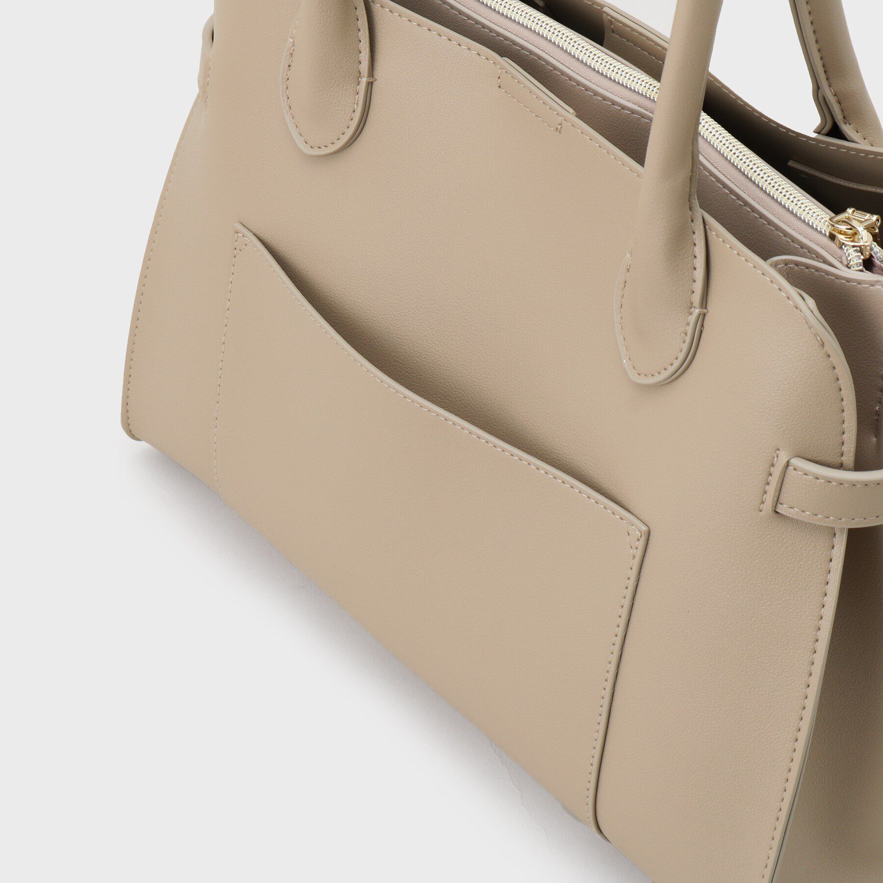 OPAQUE.CLIP「スムース合皮デザインミドルボストンバッグ」|ボストンバッグ|