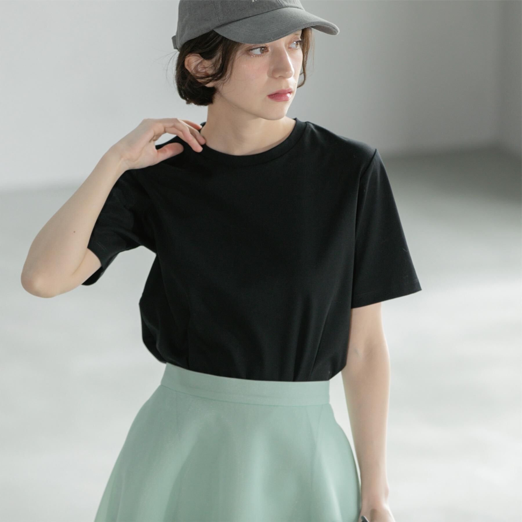 OPAQUE.CLIP「《5色展開/SS-LLサイズ》ベーシックTシャツ【UV/接触冷感/洗濯機洗い可】」|Tシャツ・カットソー|