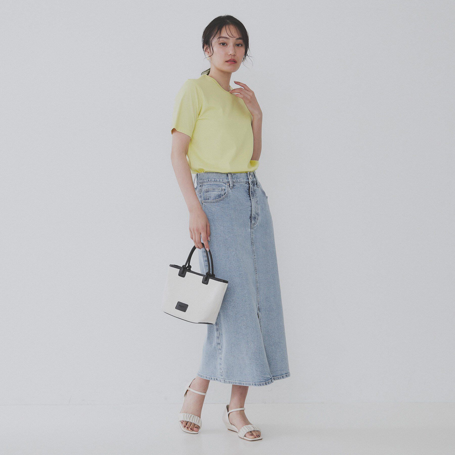 OPAQUE.CLIP「《5色展開/SS-LLサイズ》ベーシッククルーネックTシャツ【接触冷感/洗濯機洗い可】」|Tシャツ・カットソー|