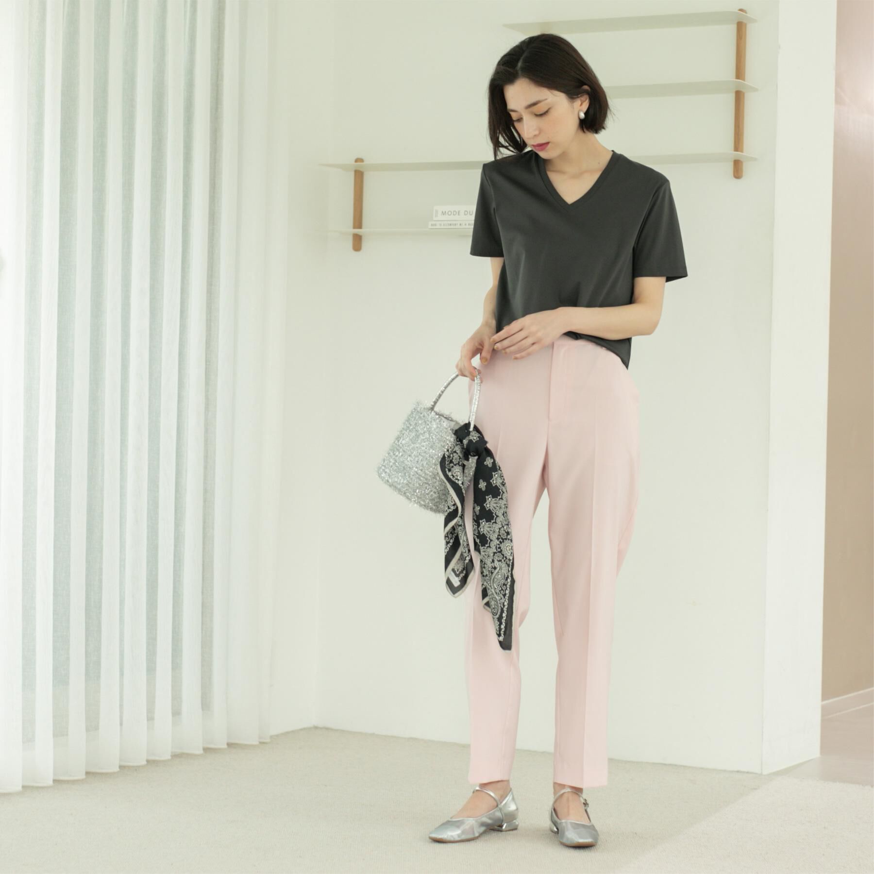 OPAQUE.CLIP「ストレッチリネンライク美脚テーパードパンツ【洗濯機洗い可/吸水速乾】」|その他|