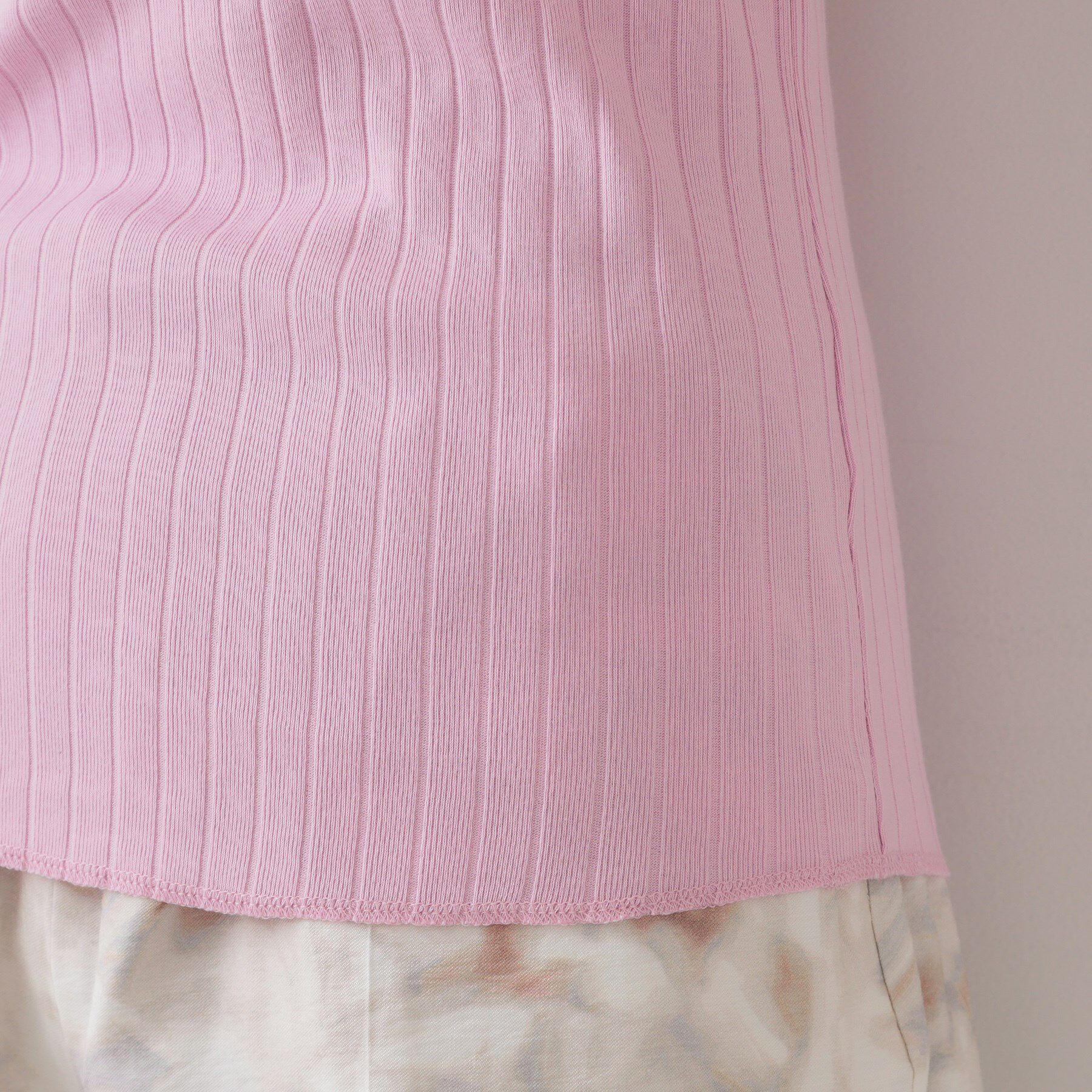 OPAQUE.CLIP「ワイドリブタンクトップ【洗濯機洗い可】」|キャミソール|