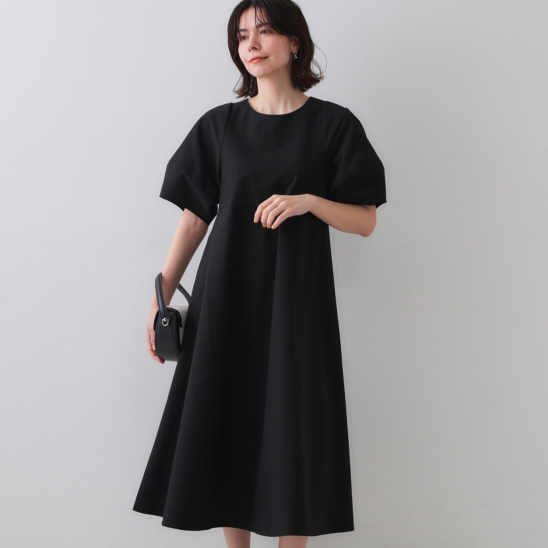 OPAQUE.CLIP「サッカーストライプワンピース【吸水速乾/イージーアイロン/洗濯機洗い可】」|ワンピース|