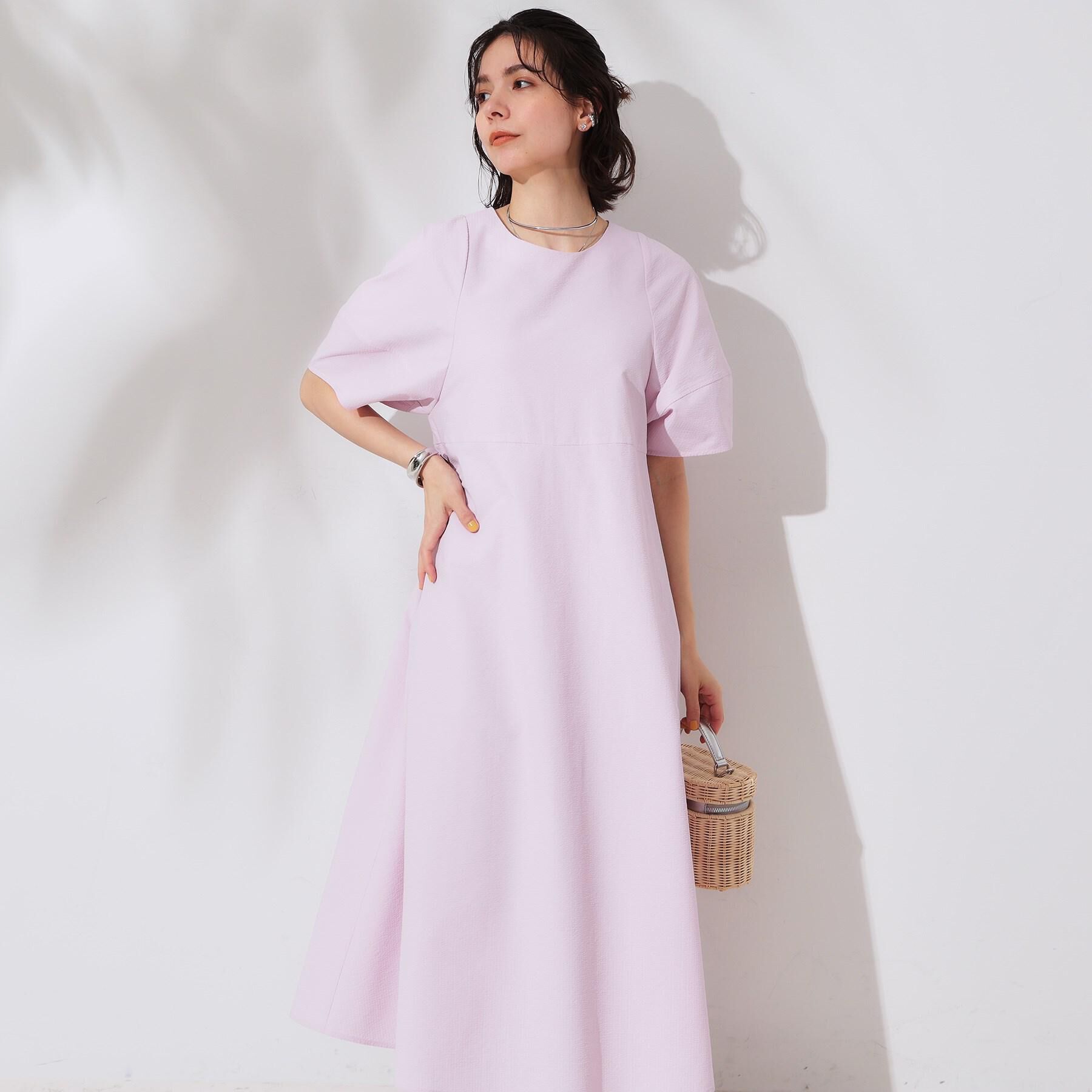 OPAQUE.CLIP「サッカーストライプワンピース【吸水速乾/イージーアイロン/洗濯機洗い可】」|ワンピース|