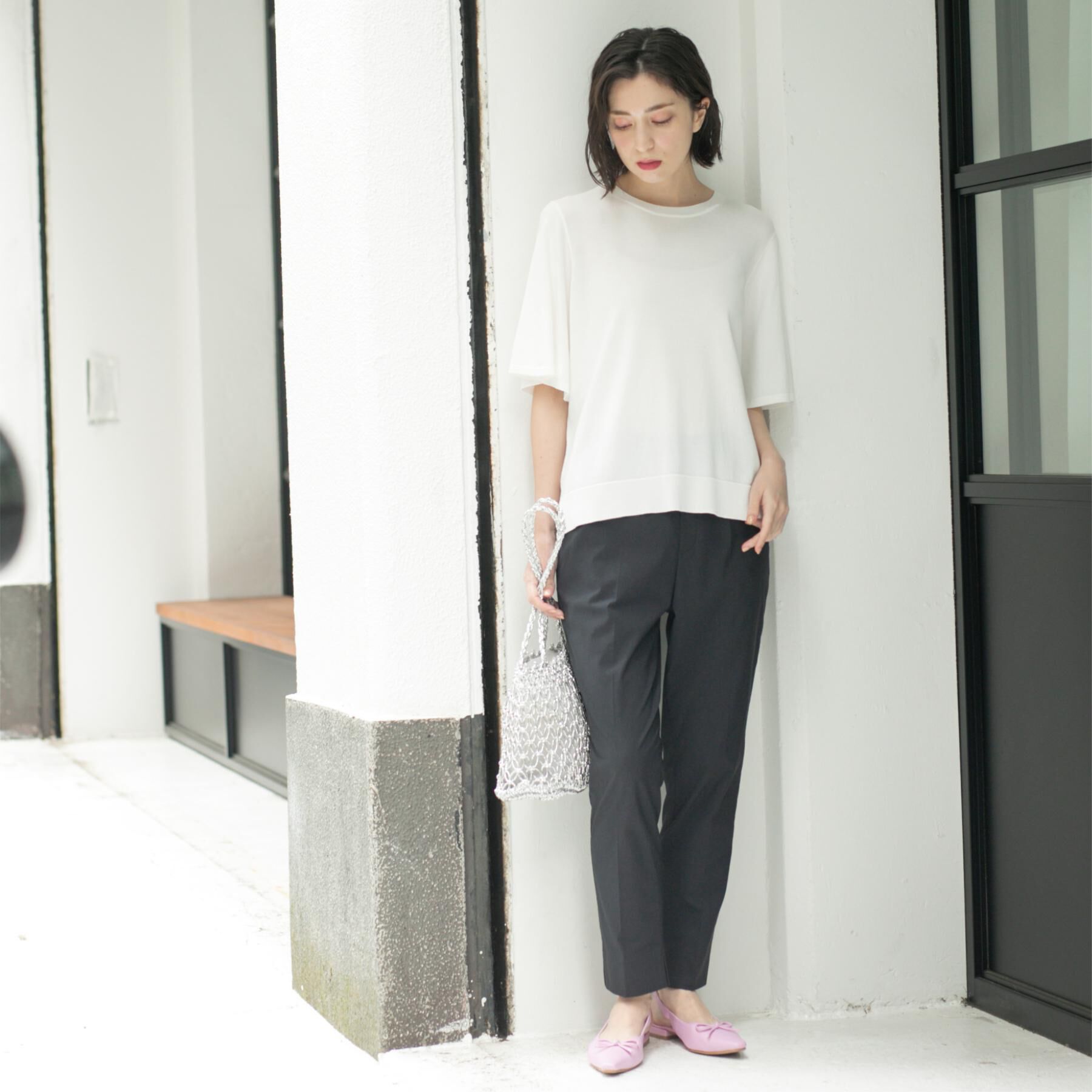 OPAQUE.CLIP「麻混ハイストレッチイージースティックパンツ【洗濯機洗い可】」|その他|