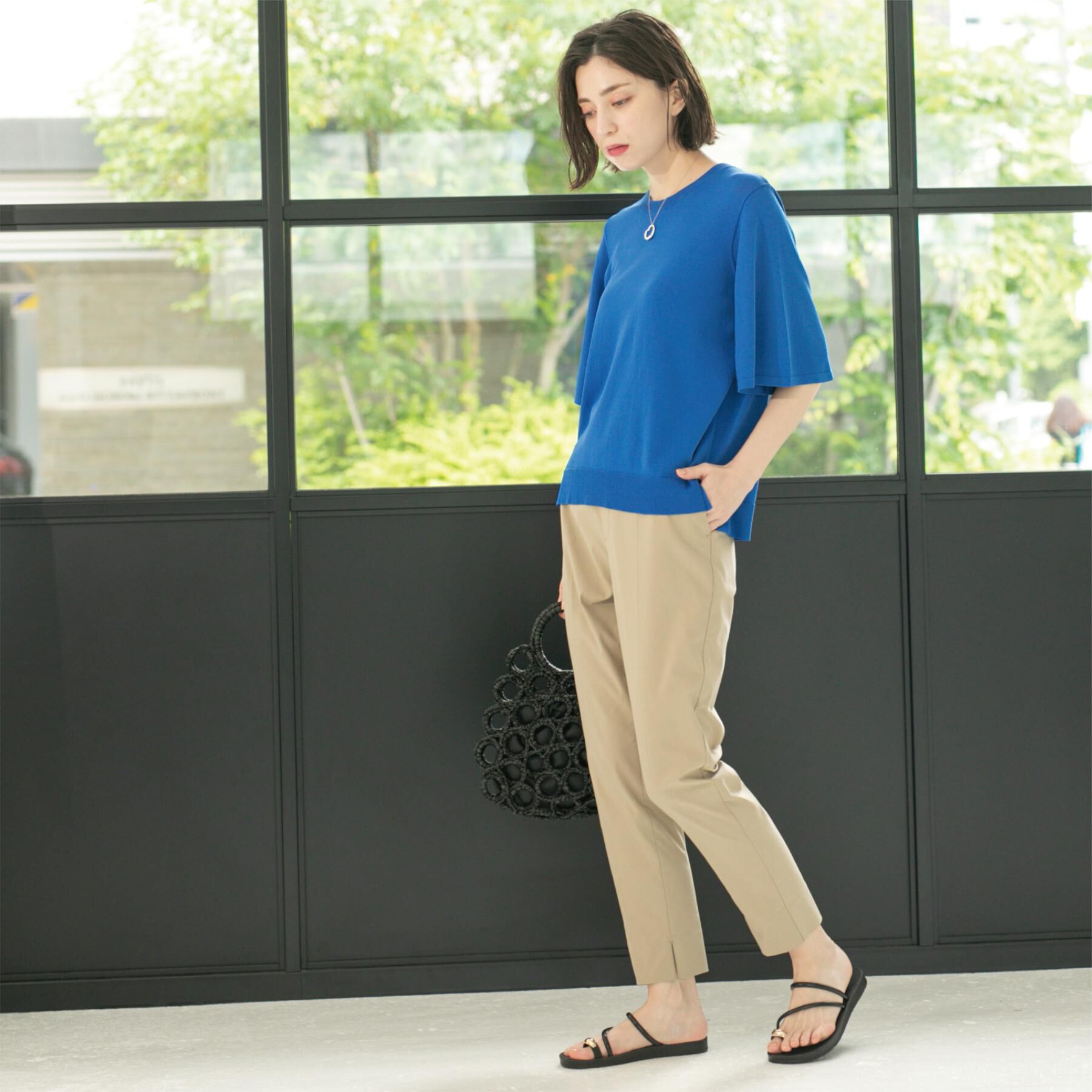 OPAQUE.CLIP「麻混ハイストレッチイージースティックパンツ【洗濯機洗い可】」|その他|