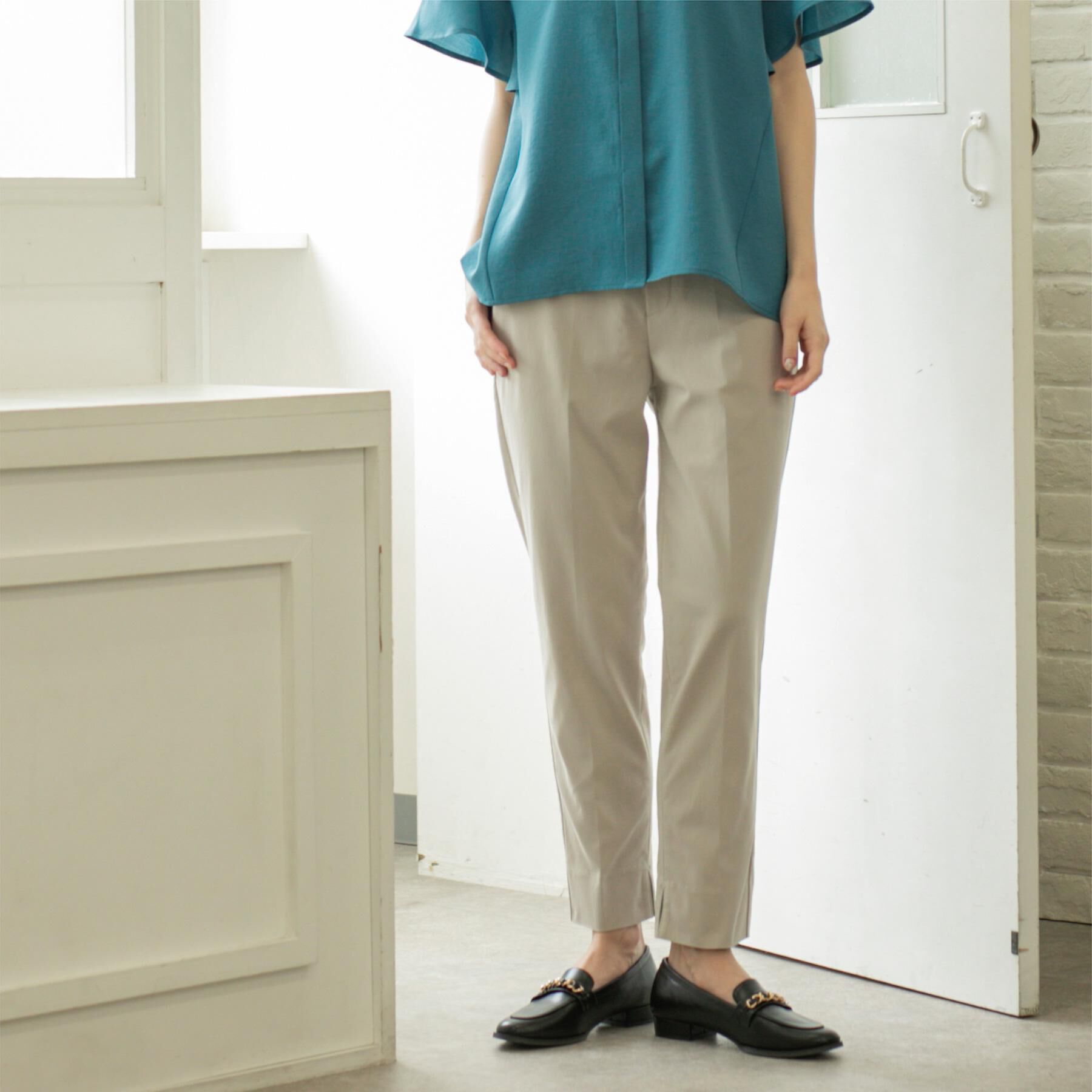 OPAQUE.CLIP「《S-LLサイズ》ハイストレッチスティックパンツ【洗濯機洗い可/接触冷感】」|その他|ライトベージュ(05