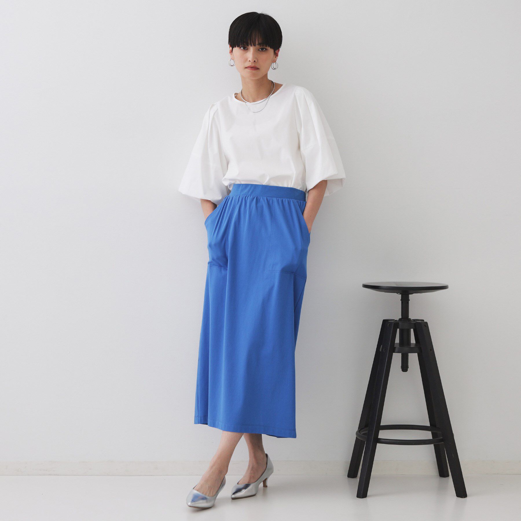 OPAQUE.CLIP「バルーンスリーブブラウス【洗濯機洗い可】」|シャツ・ブラウス|