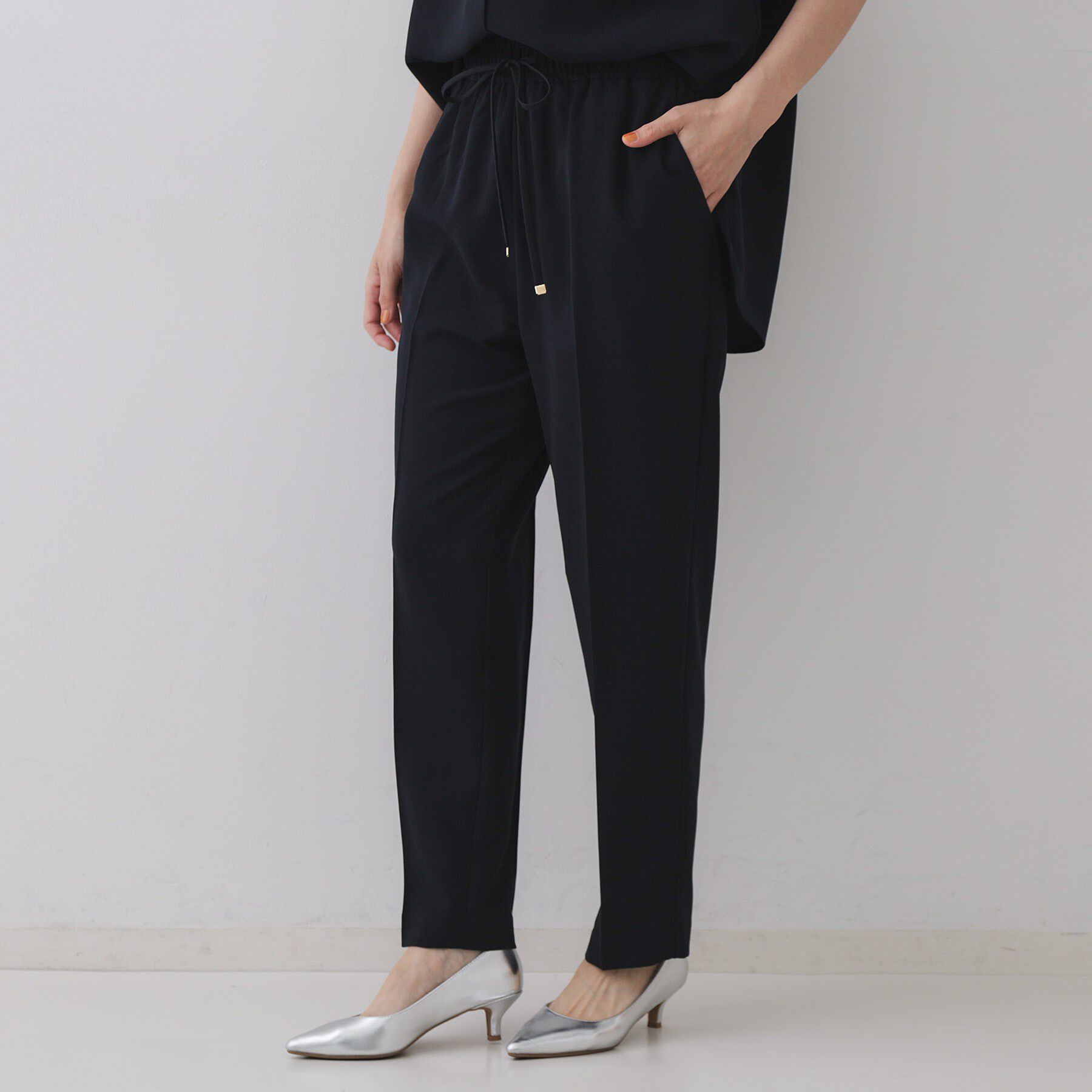 OPAQUE.CLIP「美脚イージーテーパードパンツ【防シワ/洗濯機洗い可/抗ピル/ストレッチ】《丈が選べる/SS-LLサイ」|その他|