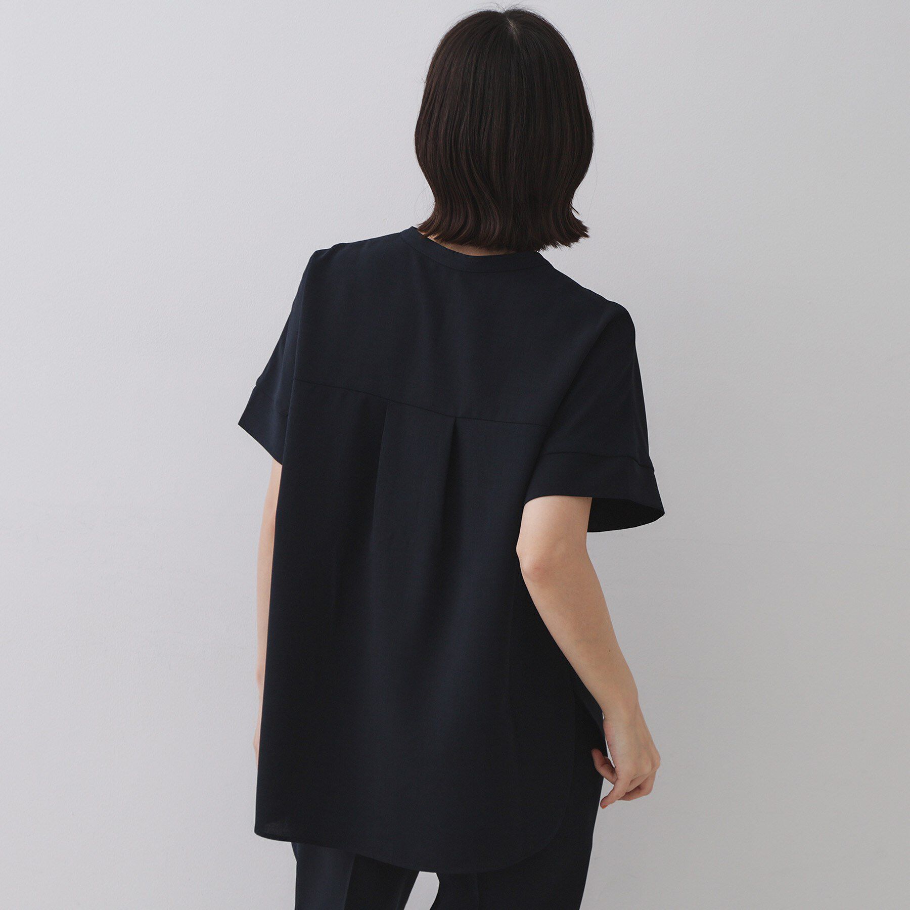 OPAQUE.CLIP「スキッパーブラウス【防シワ/ストレッチ/洗濯機OK】《5色展開/SS-LLサイズ/セットアップ対応》」|シャツ・ブラウス|