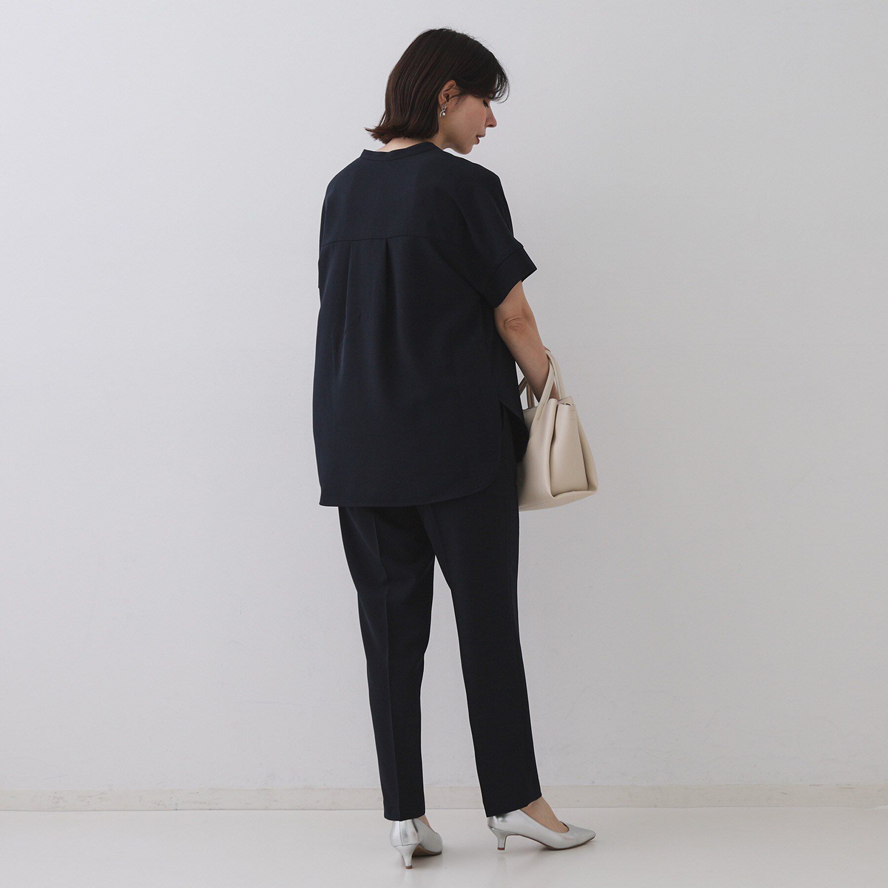 OPAQUE.CLIP「スキッパーブラウス【防シワ/ストレッチ/洗濯機OK】《5色展開/SS-LLサイズ/セットアップ対応》」|シャツ・ブラウス|