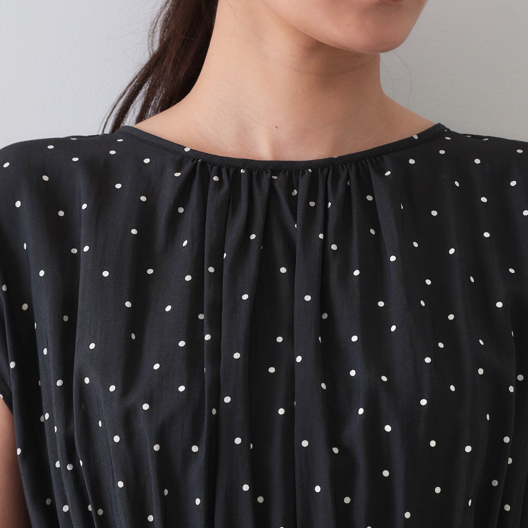 OPAQUE.CLIP「ドットプリントワンピース【洗濯機洗い可】」|ワンピース|