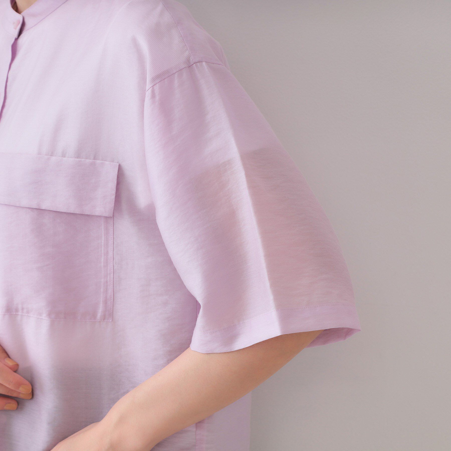 OPAQUE.CLIP「シアーダブルポケットシャツ【洗濯機洗い可】」|シャツ・ブラウス|