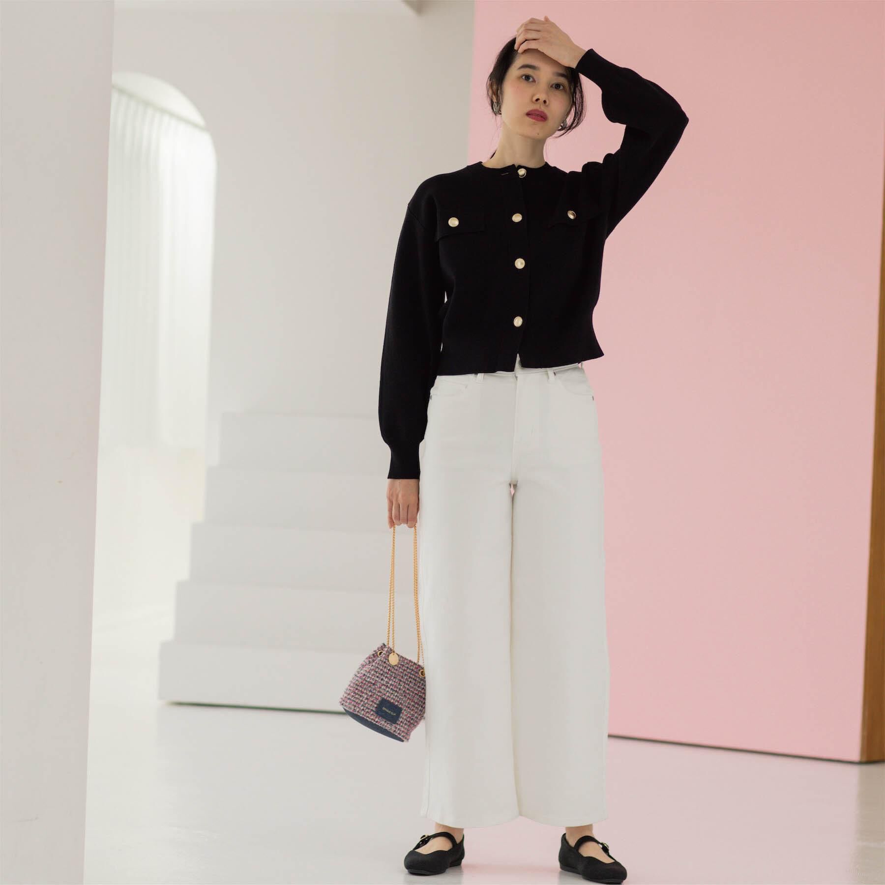 OPAQUE.CLIP「ストレッチバギーデニム【洗濯機洗い可】《SS～LL》」|デニム|