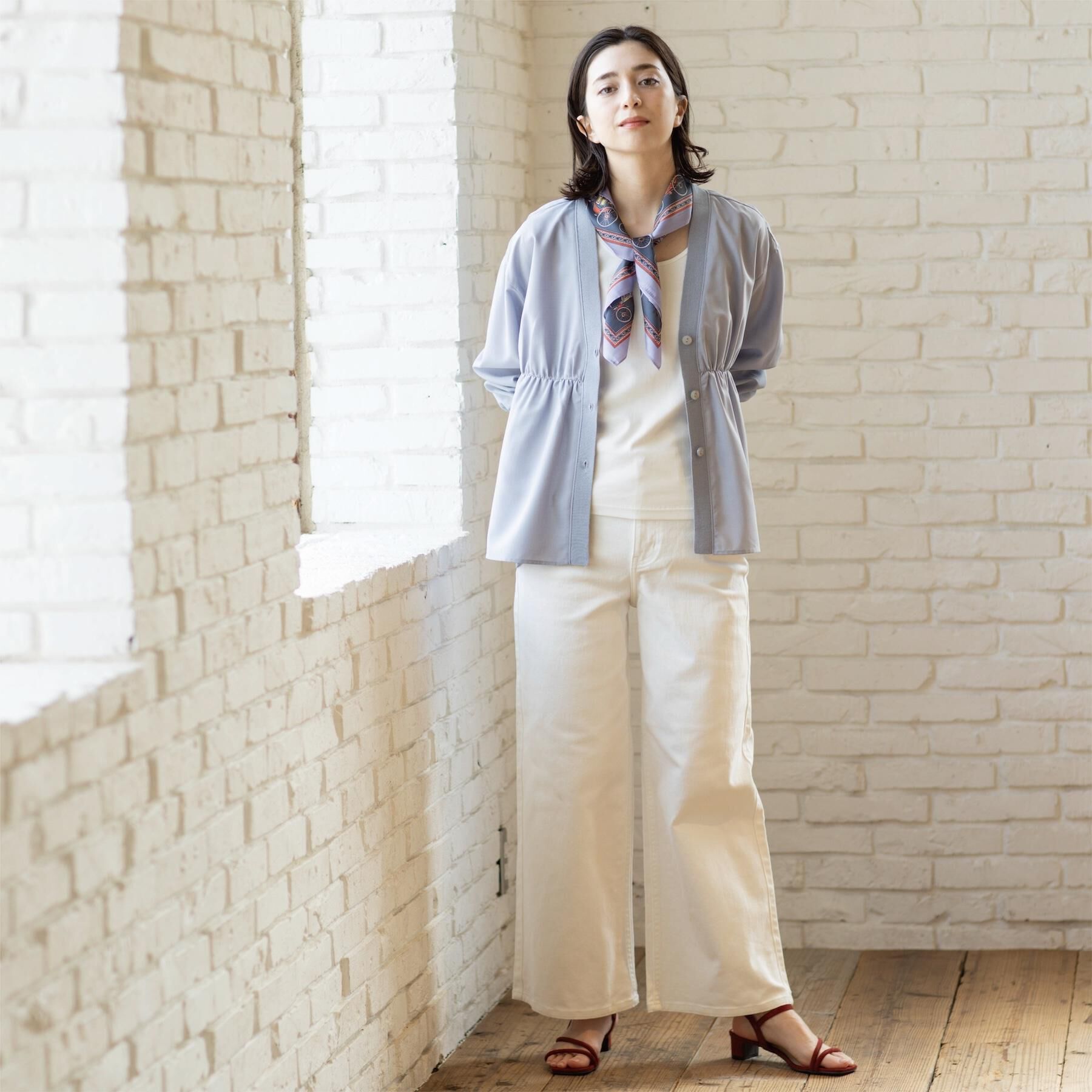 OPAQUE.CLIP「ストレッチバギーデニム【洗濯機洗い可】《SS～LL》」|デニム|