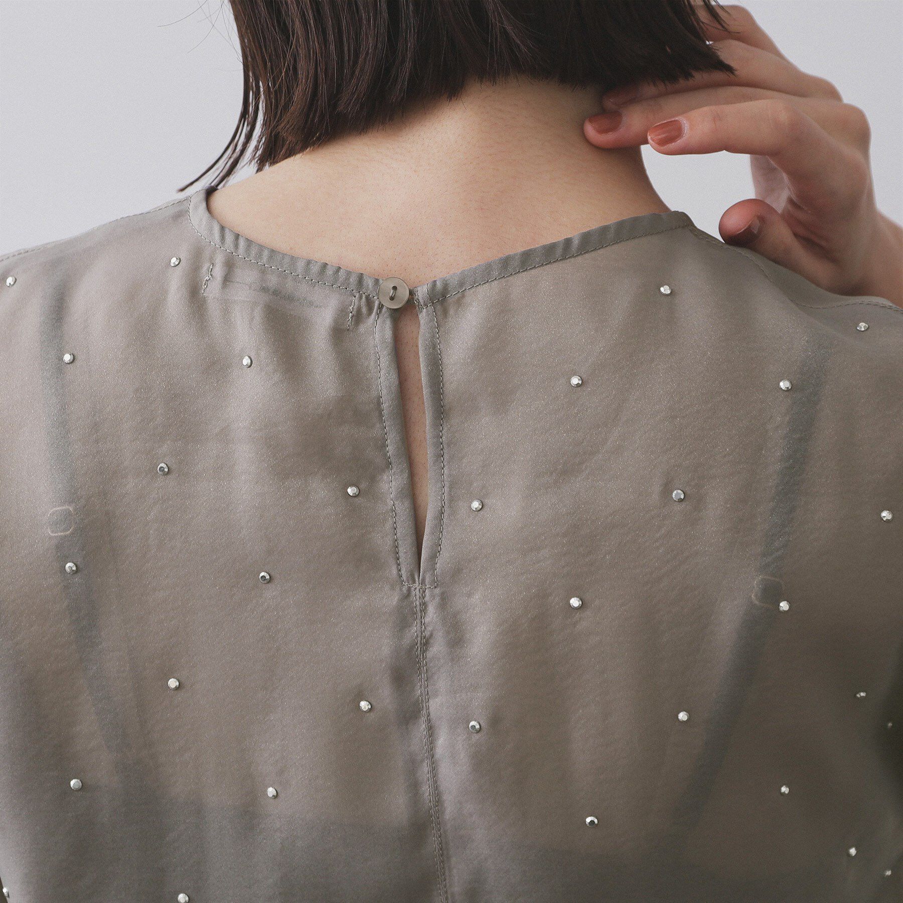 OPAQUE.CLIP「シアービジューブラウス【手洗い可】」|シャツ・ブラウス|