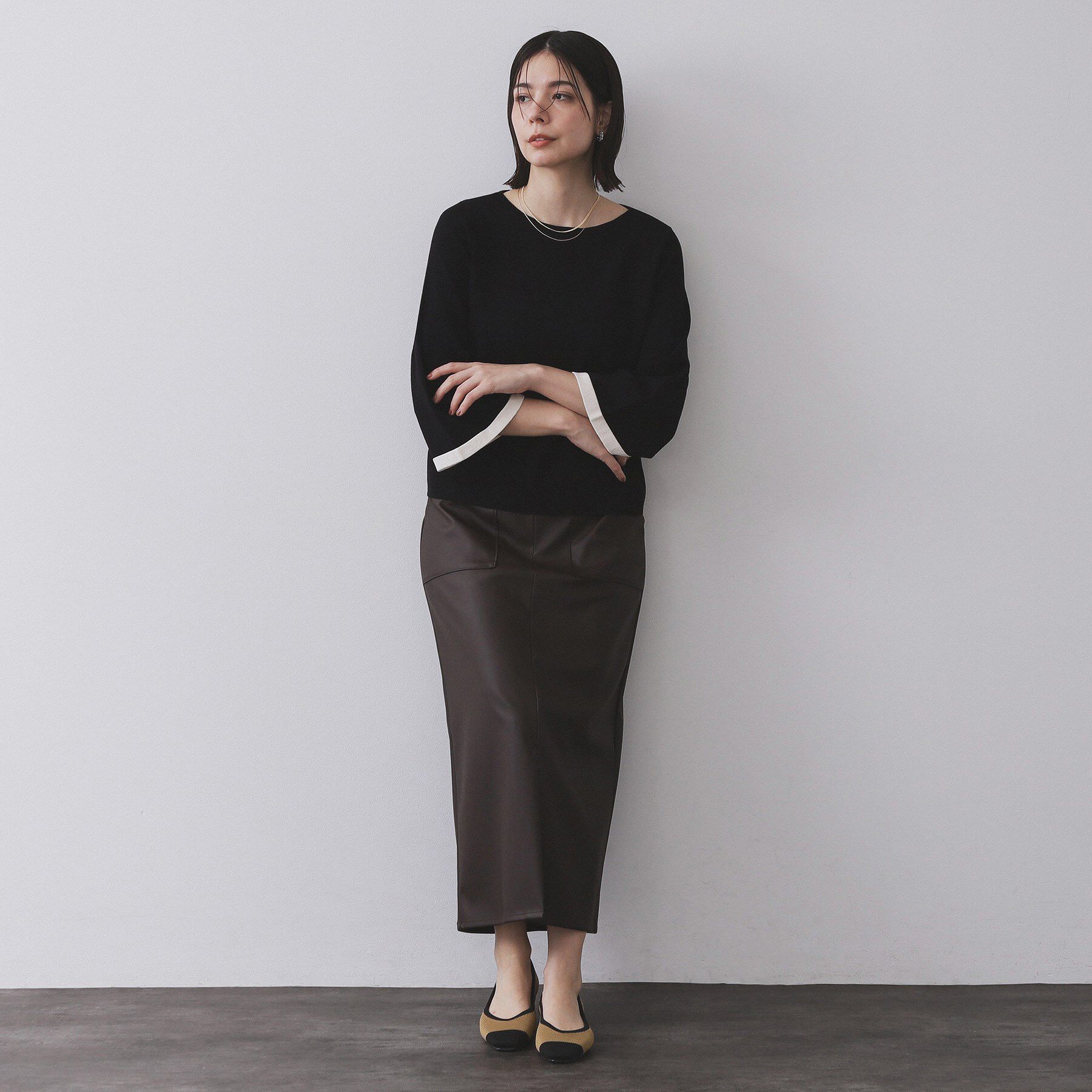 OPAQUE.CLIP「【抗菌防臭加工】ニットフラットパンプス」|パンプス|