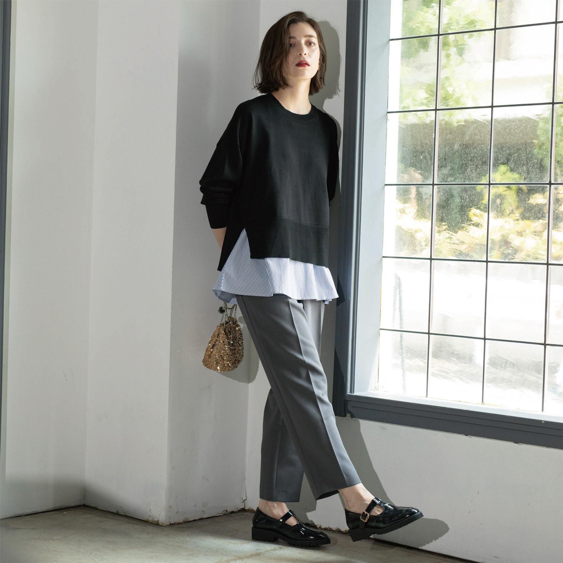 OPAQUE.CLIP「《ツインセット》リラクシーサイドスリットニット&times;ドッキングタンク【洗濯機洗い可】」|その他|