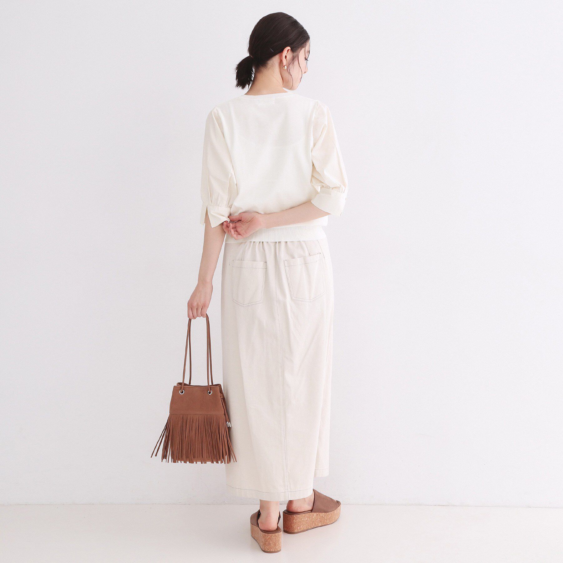 OPAQUE.CLIP「ドッキングスリーブニット【洗濯機洗い可/抗ピル】」|ニット・セーター|