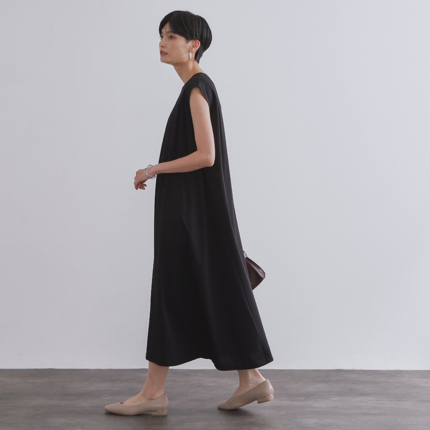 OPAQUE.CLIP「カットソーフレアワンピース【接触冷感/洗濯機洗い可】」|ワンピース|