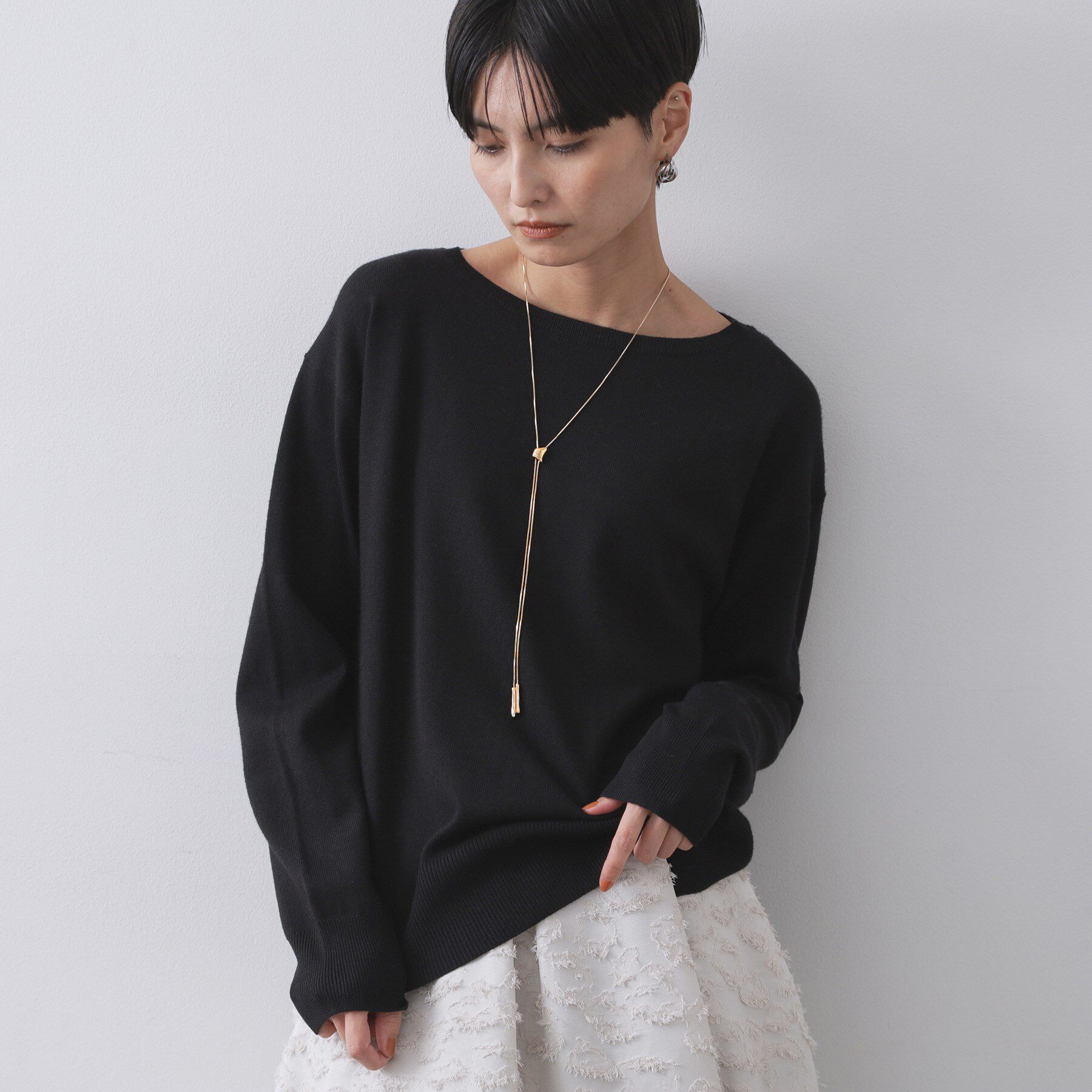 OPAQUE.CLIP「ループタイ風スライドネックレス」|ネックレス|