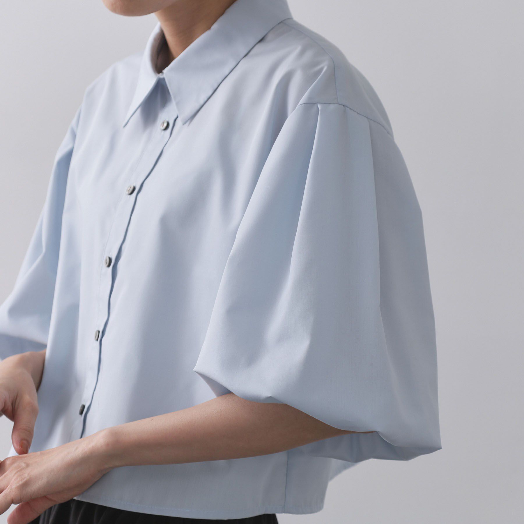 OPAQUE.CLIP「バルーンスリーブシャツ【洗濯機洗い可】」|シャツ・ブラウス|