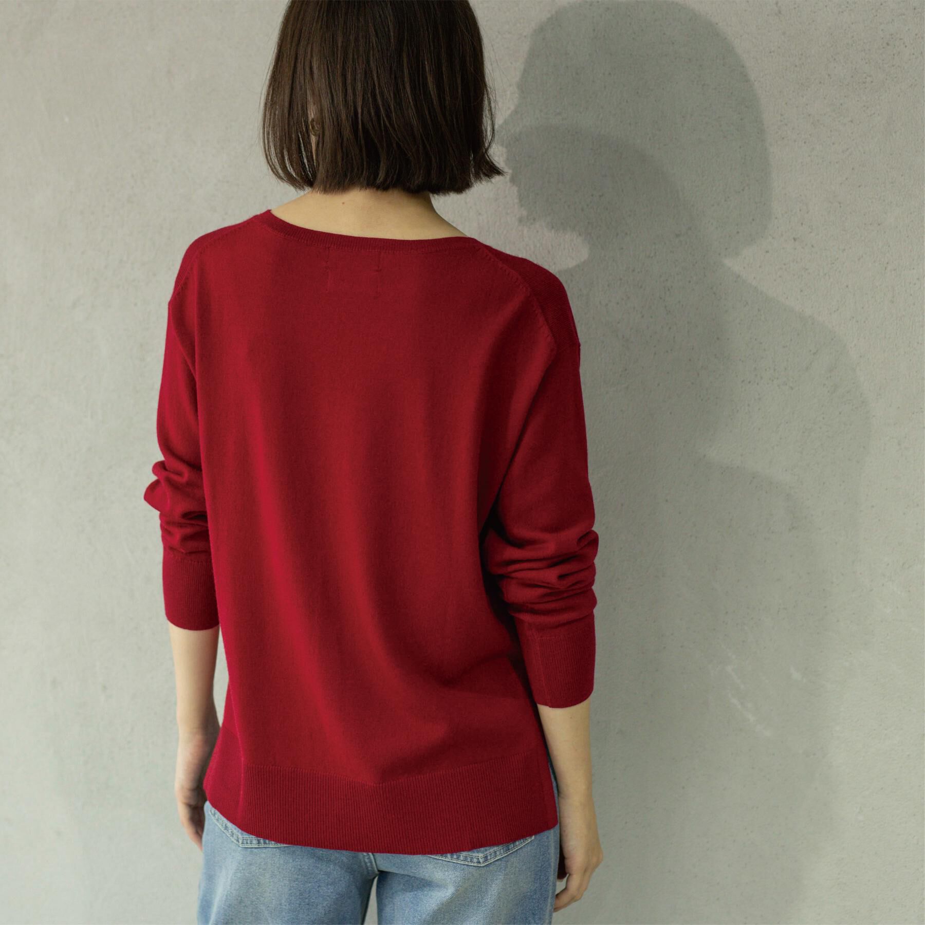 OPAQUE.CLIP「ボートネックニット/エクストラファインメリノウール【THEシリーズ/洗濯機OK】」|ニット・セーター|