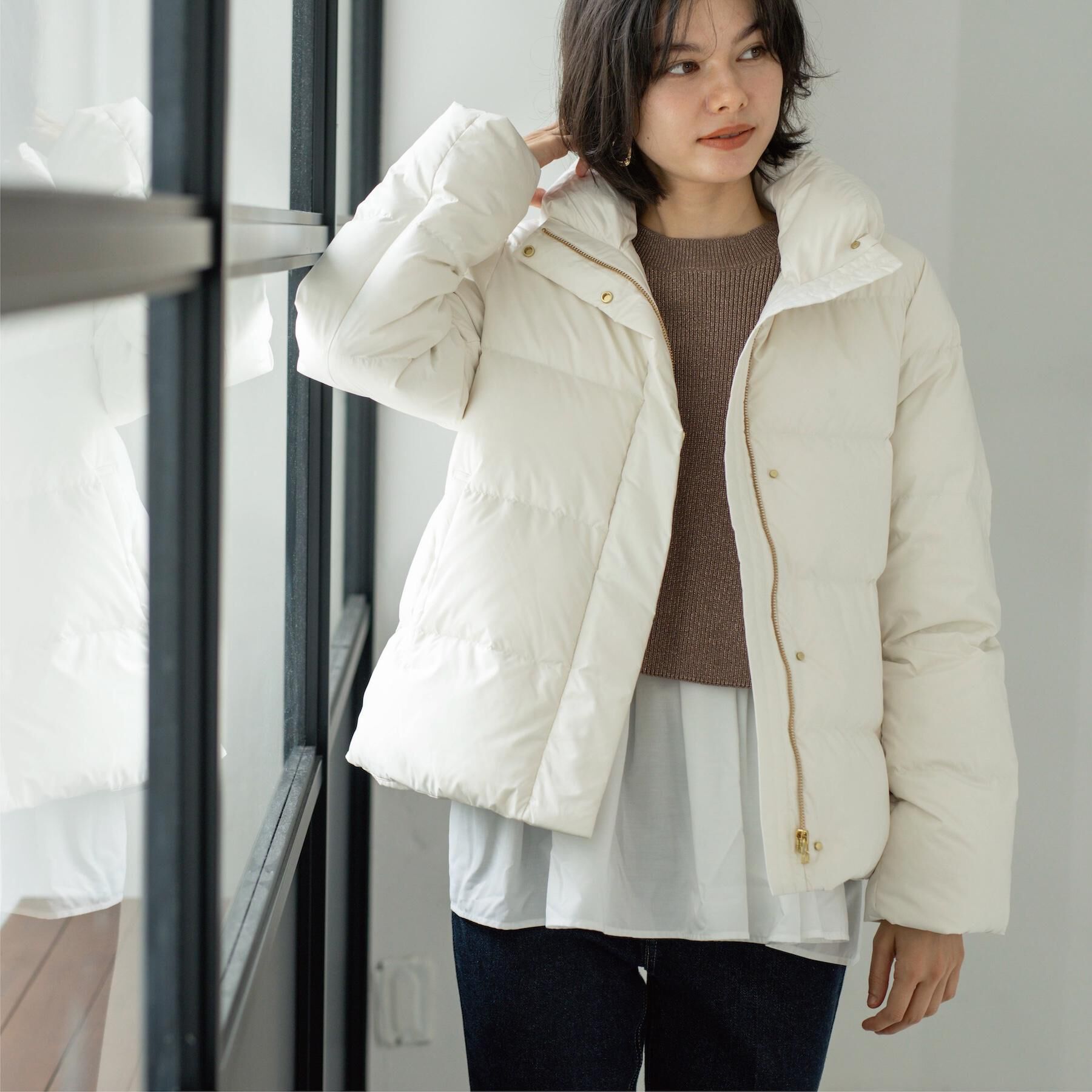 OPAQUE.CLIP「撥水ショートダウン【防風/抗菌防臭/洗濯機洗い可】《SS～LL》」|ダウン|