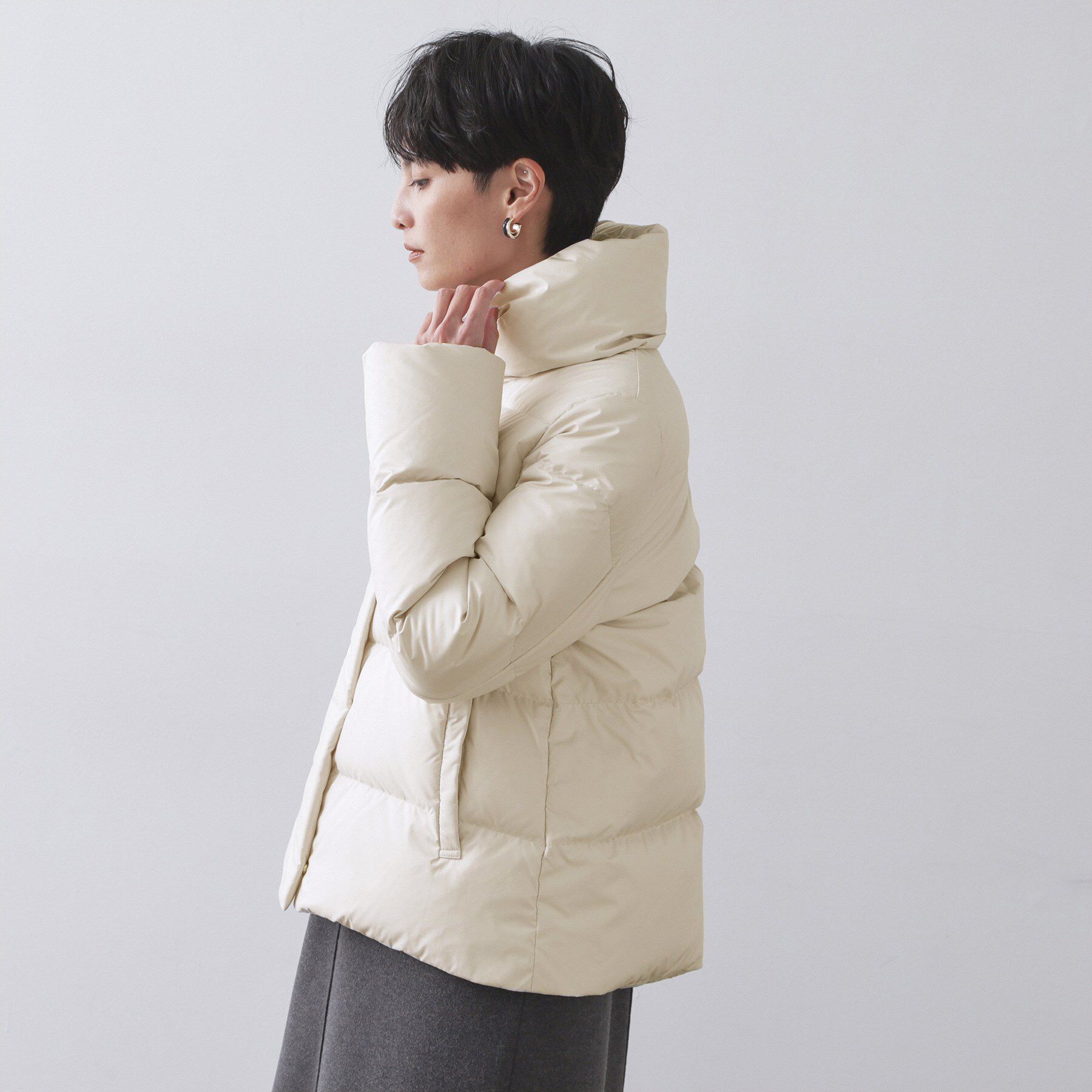 OPAQUE.CLIP「撥水ショートダウン【防風/抗菌防臭/洗濯機洗い可】《SS～LL》」|ダウン|