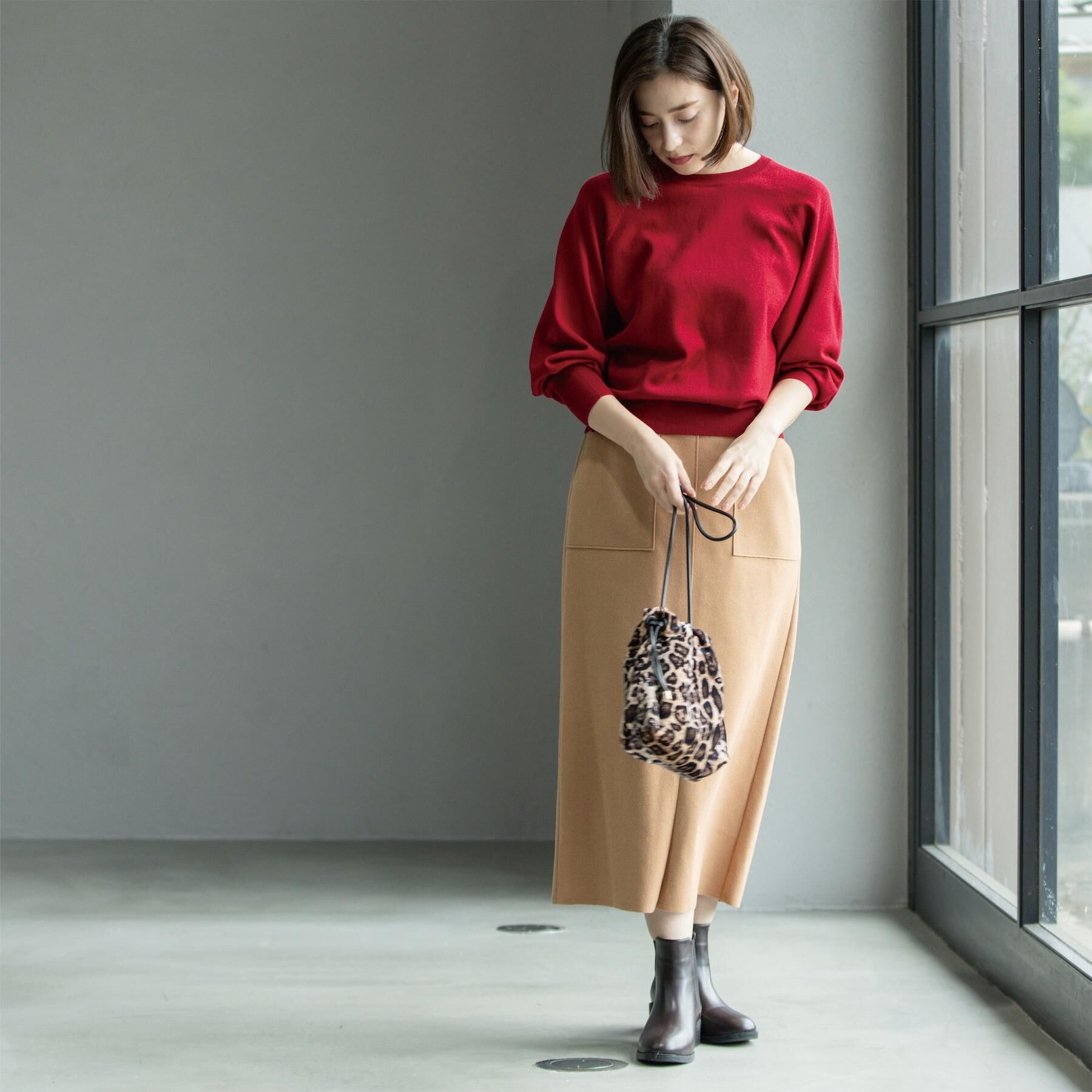 OPAQUE.CLIP「ウールライクタイトスカート【洗濯機洗い可】《8col》」|スカート|