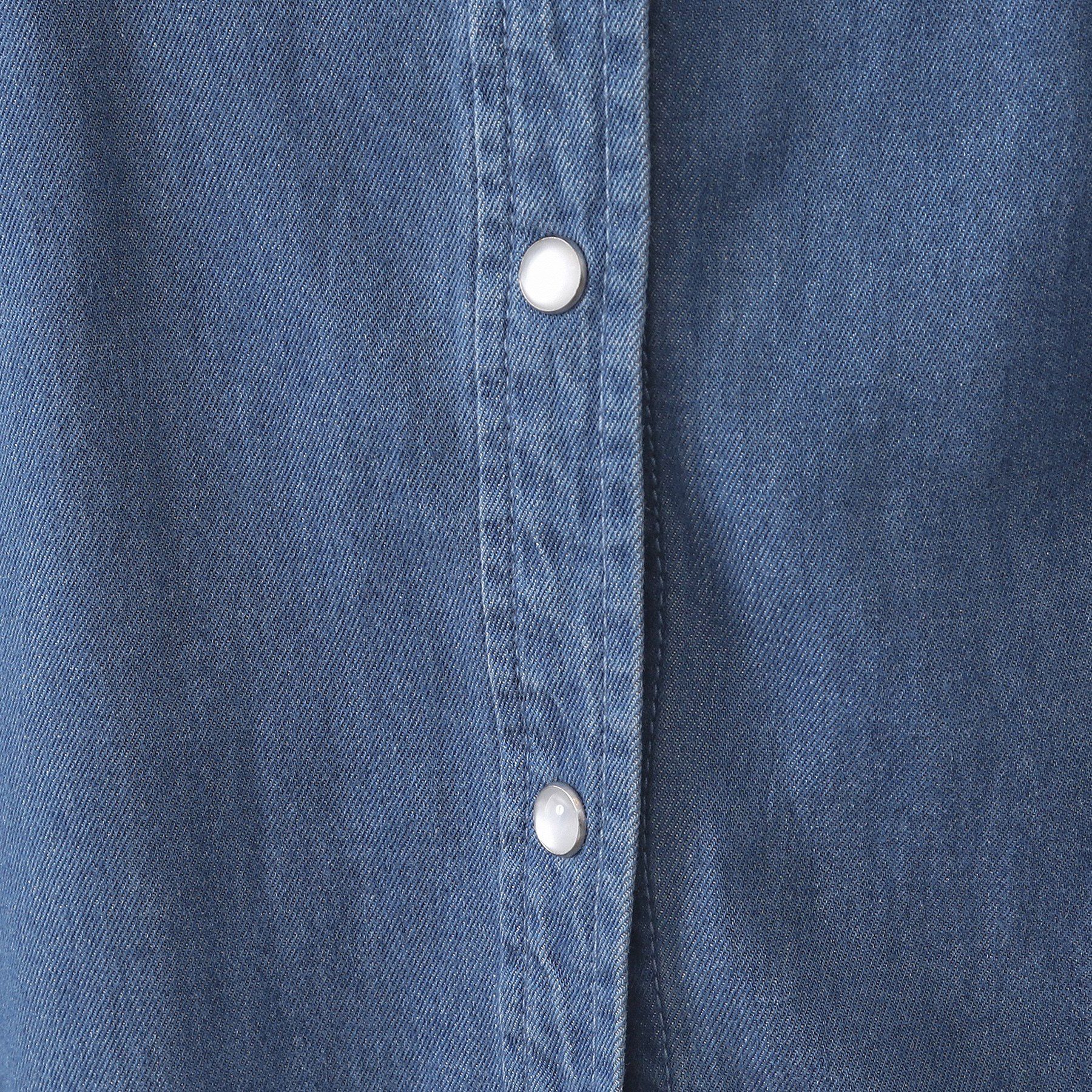 OPAQUE.CLIP「セルロース混デニムボウタイブラウス【洗濯機洗い可】」|シャツ・ブラウス|