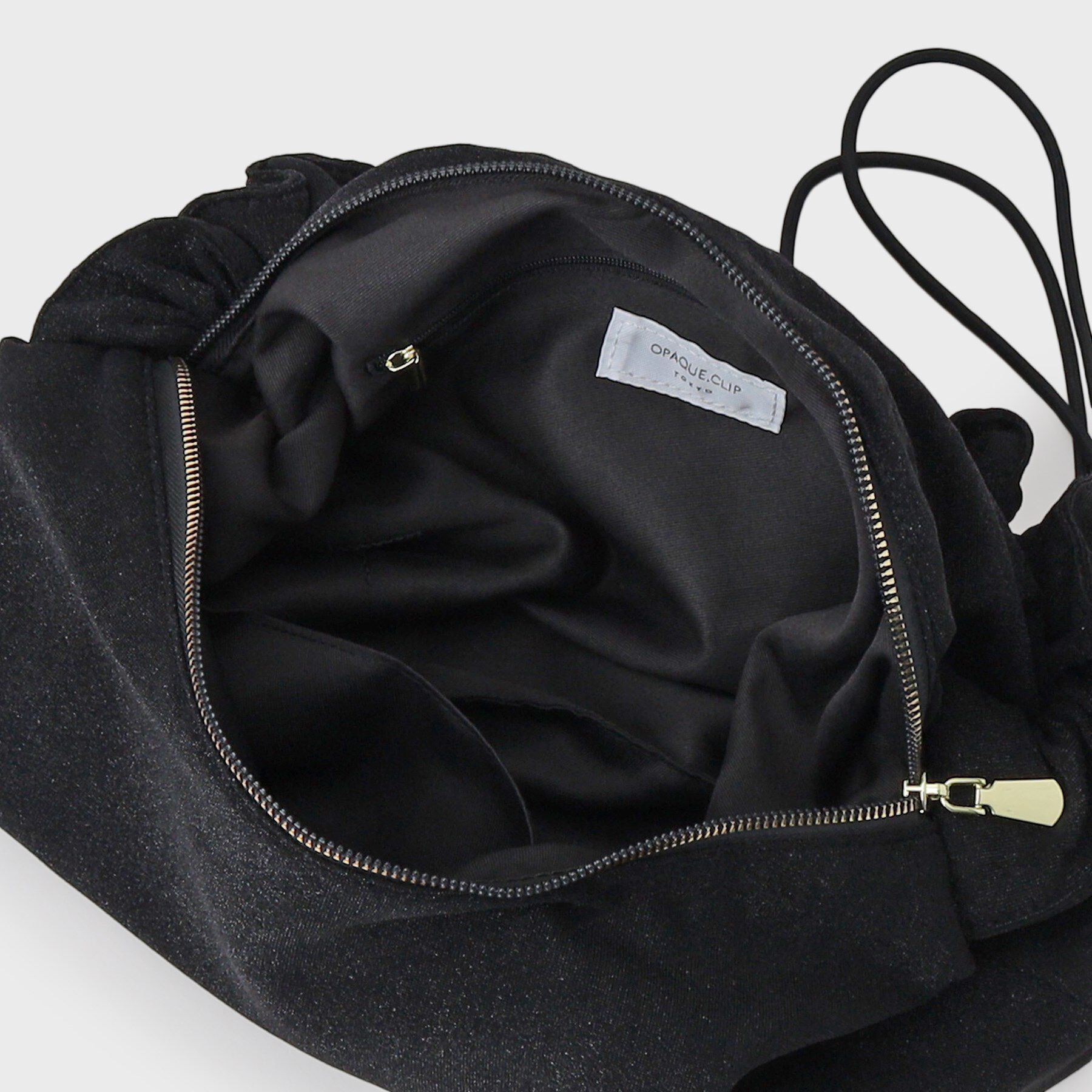 OPAQUE.CLIP「【2WAY】ドロストフリルハンドルラメミドルショルダーバッグ」|ショルダー・メッセンジャー|