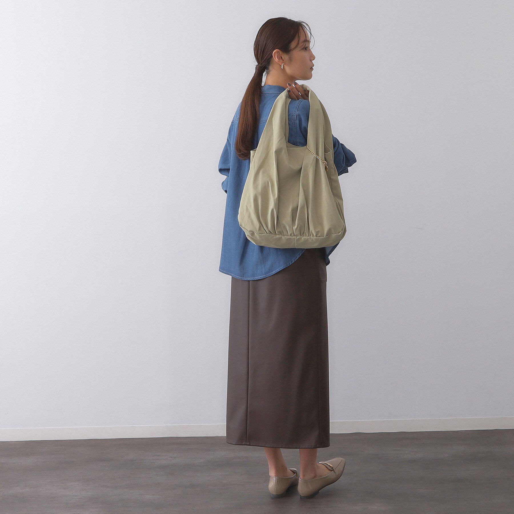 OPAQUE.CLIP「【A4サイズ対応】ヌバック調合皮ビッグトート」|トートバッグ|