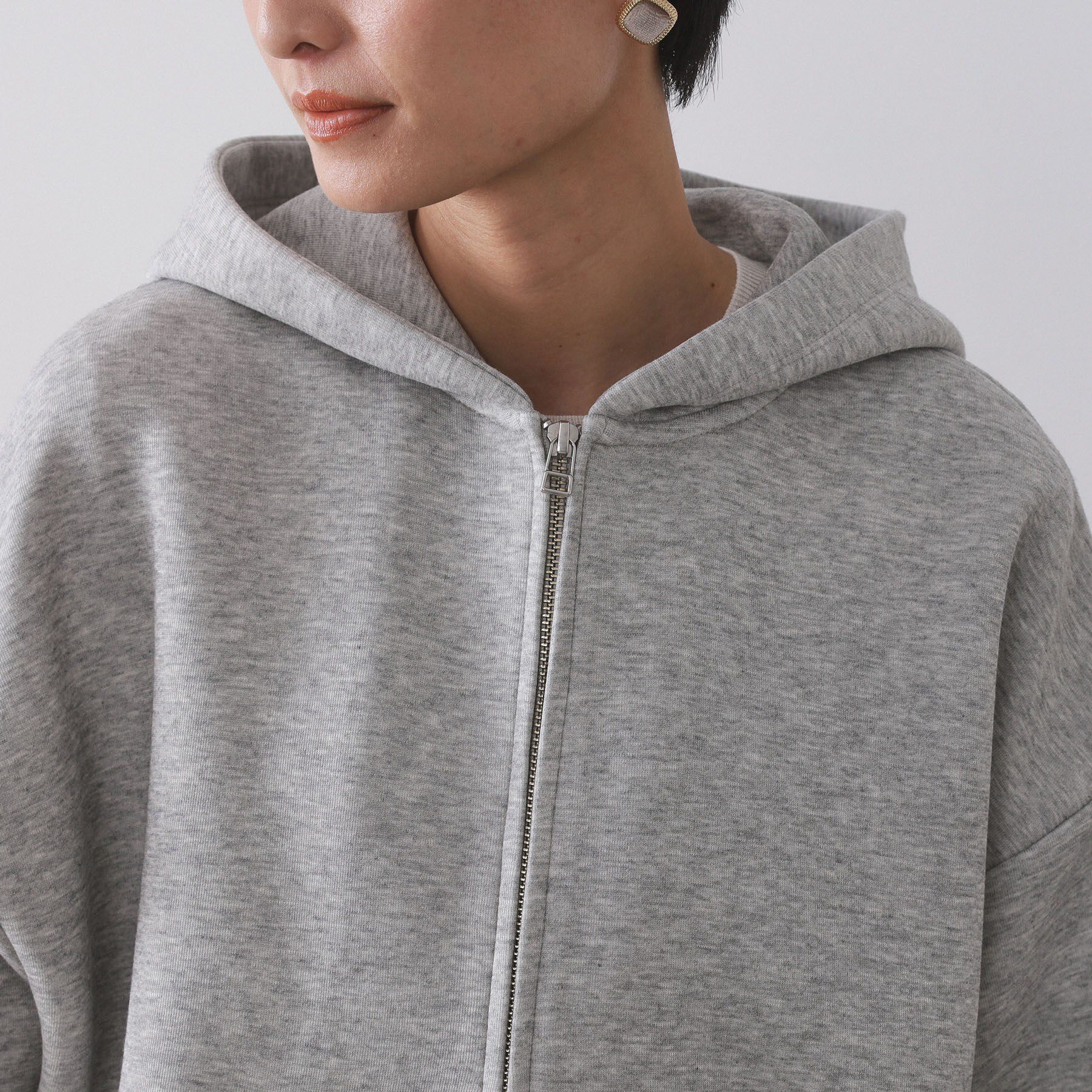 OPAQUE.CLIP「ダブルジップフーディ/セットアップ対応【洗濯機OK】」|カーディガン|