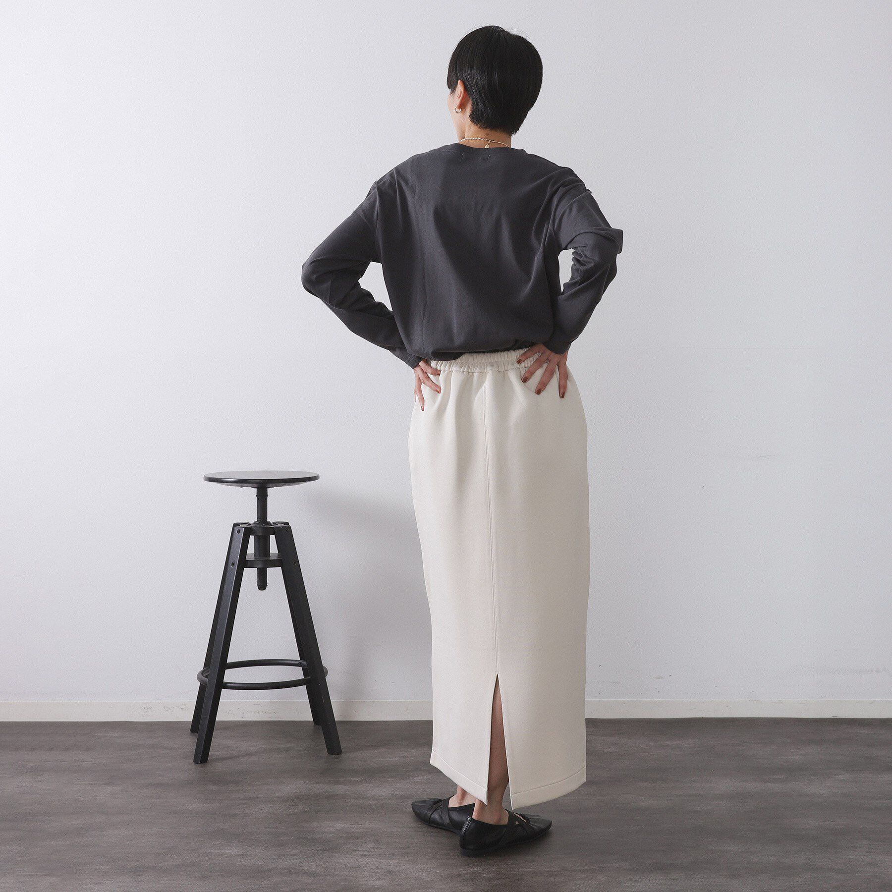 OPAQUE.CLIP「イージーナロースカート/セットアップ対応可【洗濯機OK】」|スカート|