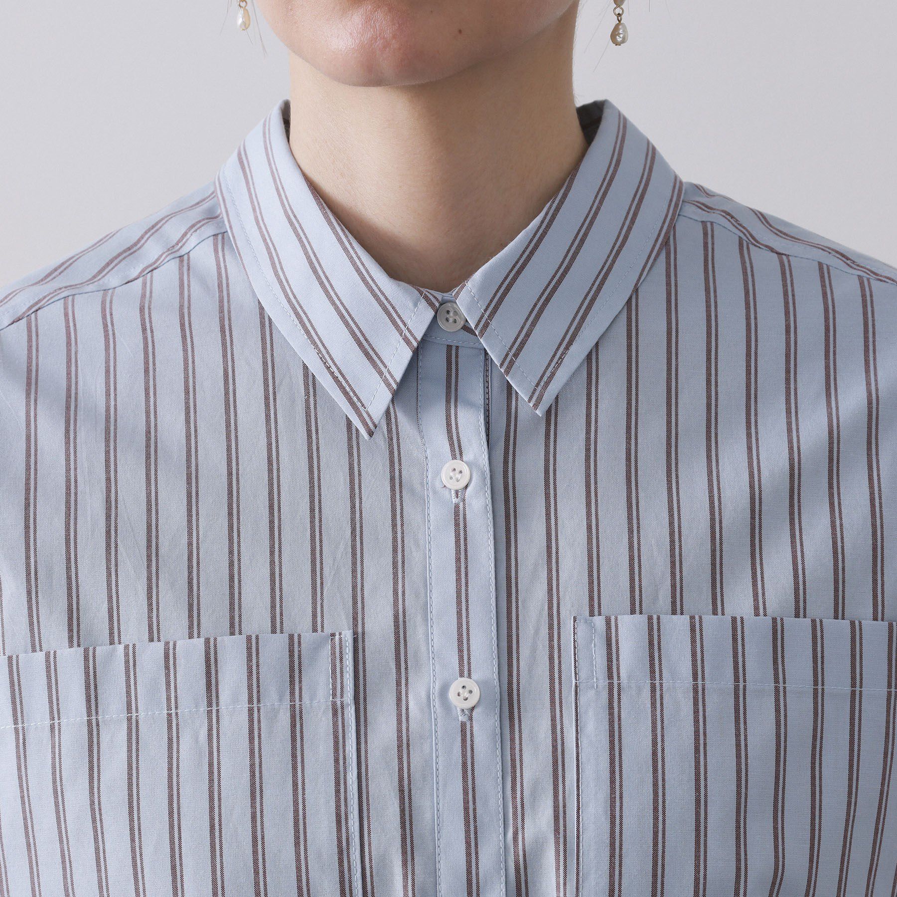 OPAQUE.CLIP「ドロストヘムショートシャツ【洗濯機OK】」|シャツ・ブラウス|