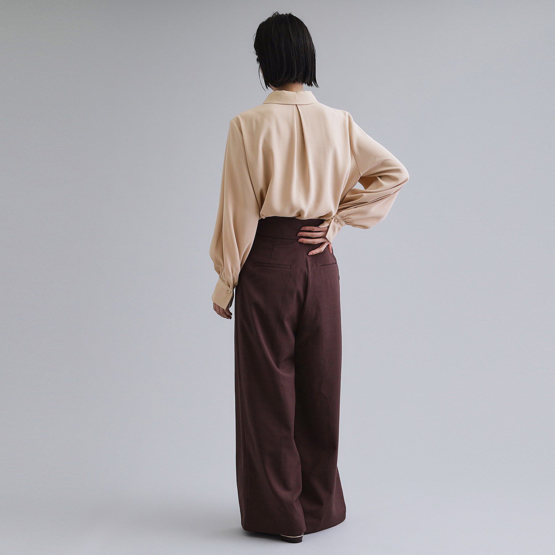 OPAQUE.CLIP「【es】ビックカラーブラウス【洗濯機OK】」|シャツ・ブラウス|