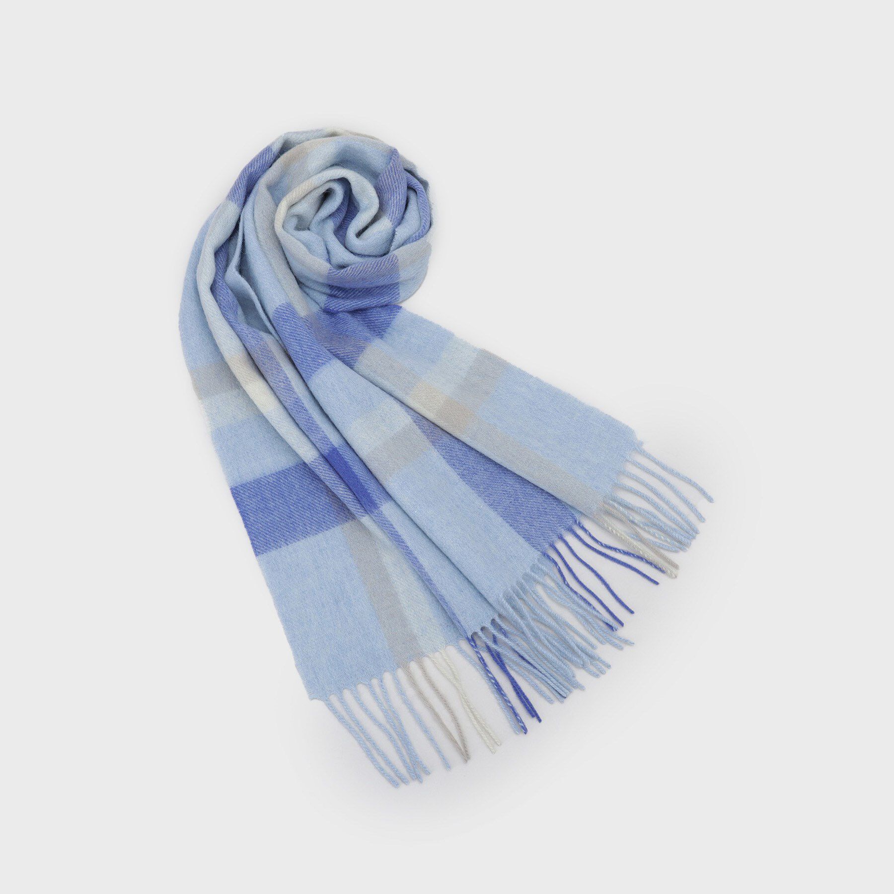 OPAQUE.CLIP「ウール100％マフラー【12col/洗える】」|ストール|ブルー(291)