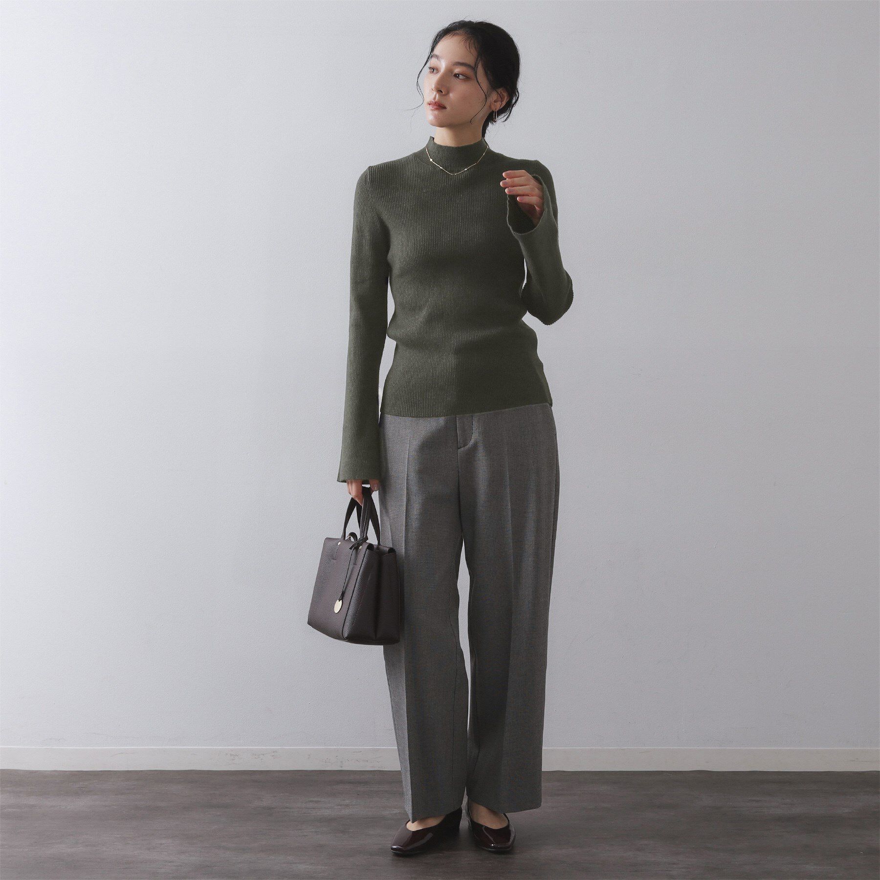 OPAQUE.CLIP「《ツインセット》ベスト&times;リブニット【洗濯機OK】」|その他|