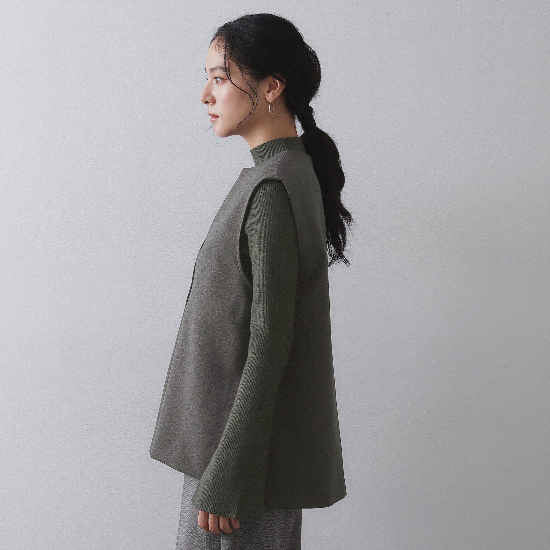 OPAQUE.CLIP「《ツインセット》ベスト&times;リブニット【洗濯機OK】」|その他|