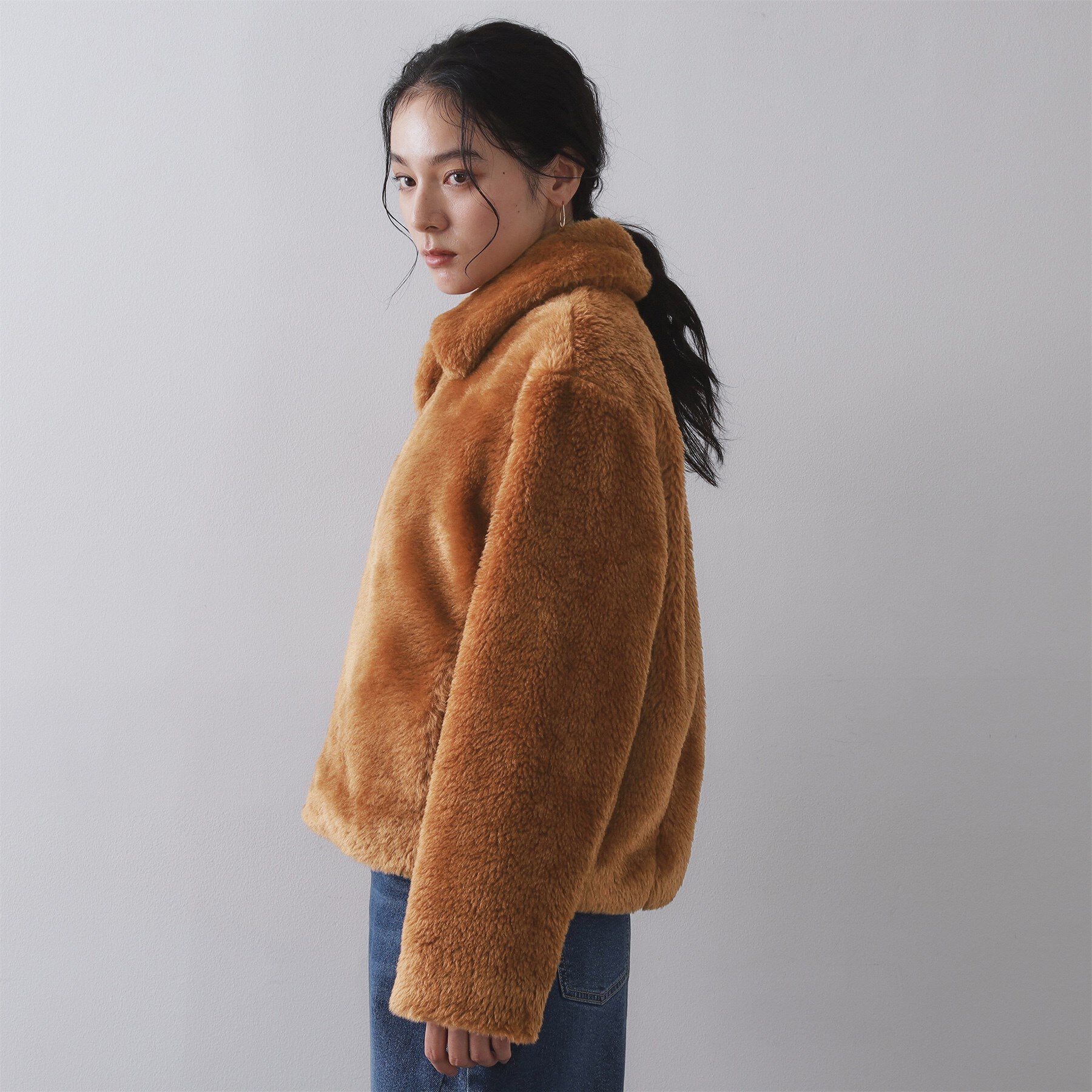 OPAQUE.CLIP「ステンカラーボアブルゾン【洗える】」|ブルゾン・スタジャン|