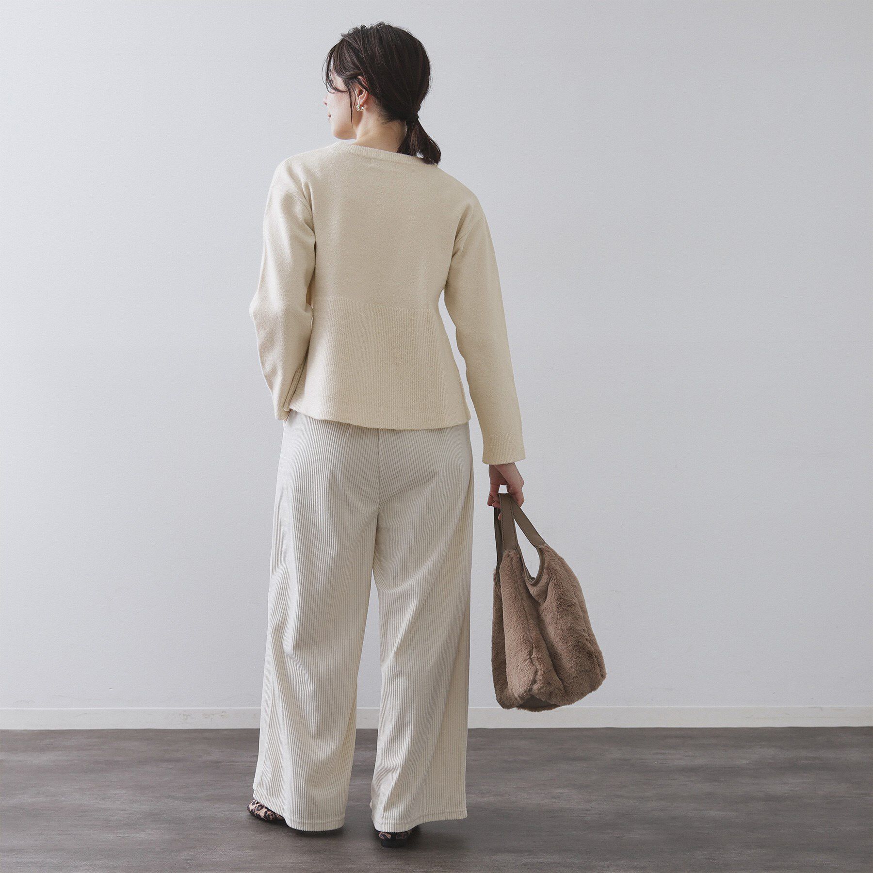 OPAQUE.CLIP「ペプラムニット【洗濯機OK】」|ニット・セーター|