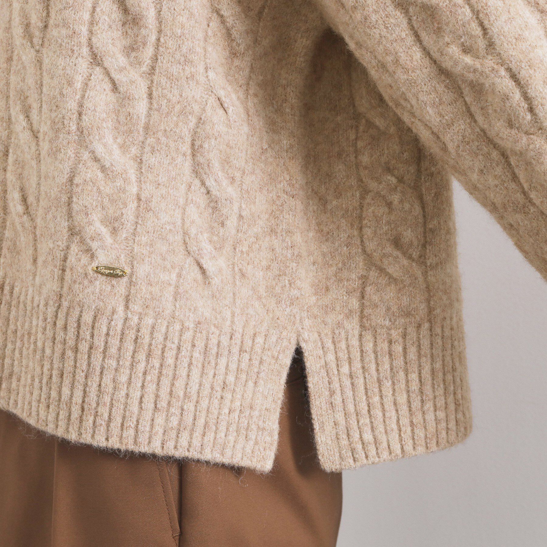 OPAQUE.CLIP「MIXミドルゲージケーブルニット【洗濯機OK】」|ニット・セーター|