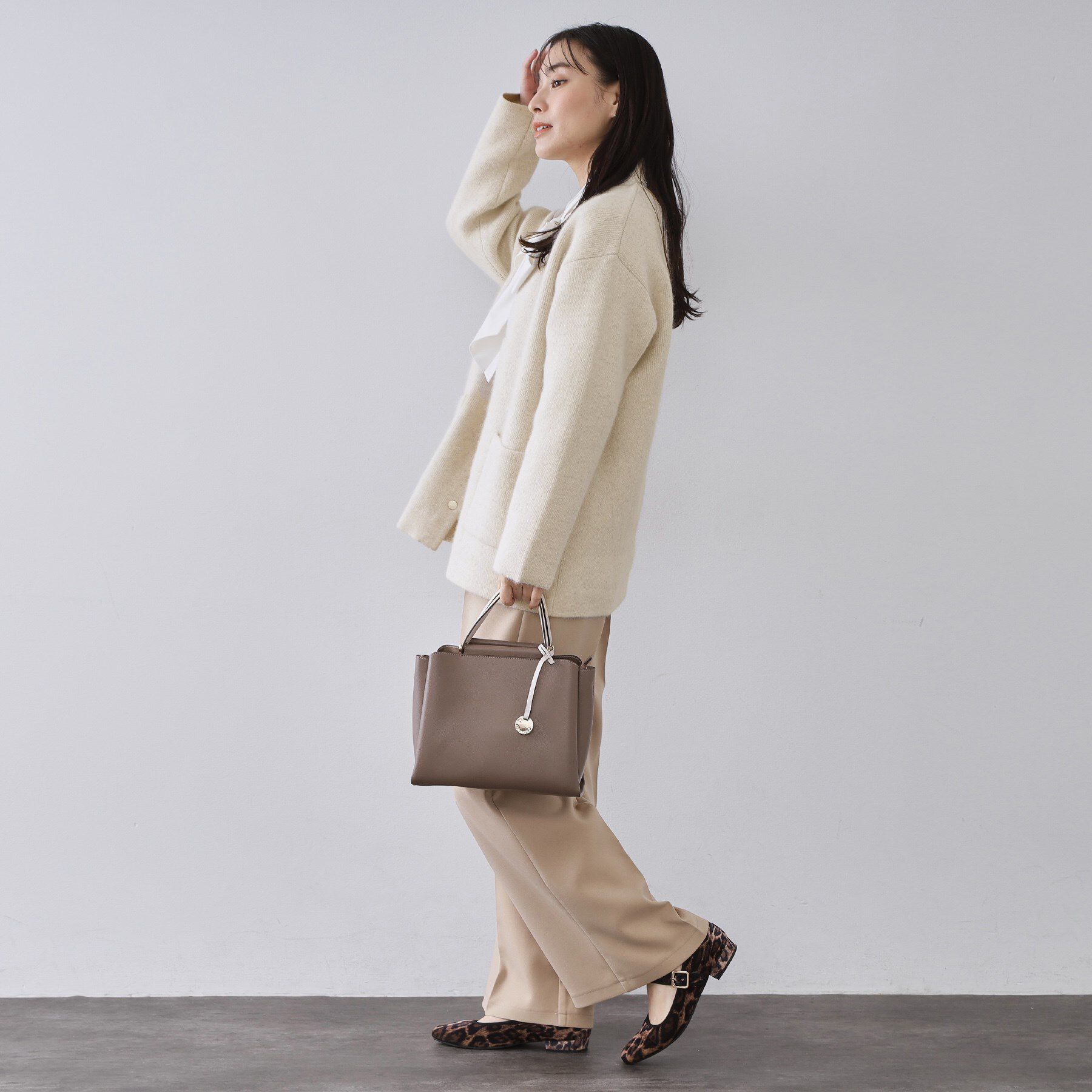 OPAQUE.CLIP「アンゴラ/フォックスブレンド　ニットカーディガン【洗濯機OK】」|カーディガン|