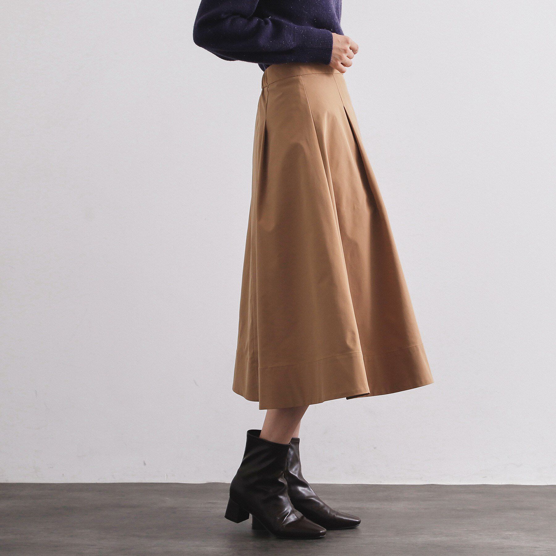 OPAQUE.CLIP「タフタフレアスカート【洗濯機OK】」|スカート|