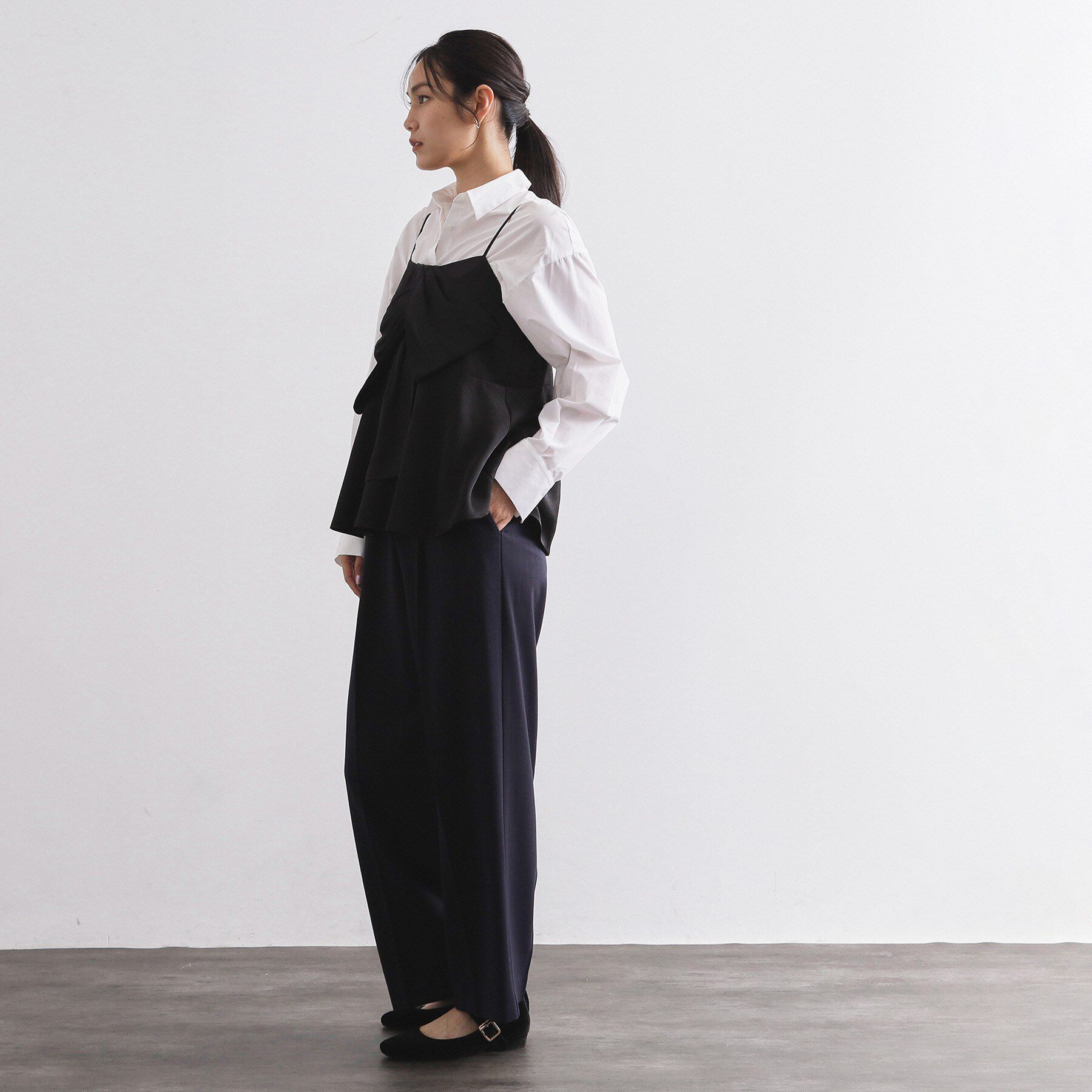 OPAQUE.CLIP「サテンキャミブラウス【洗濯機OK】」|シャツ・ブラウス|