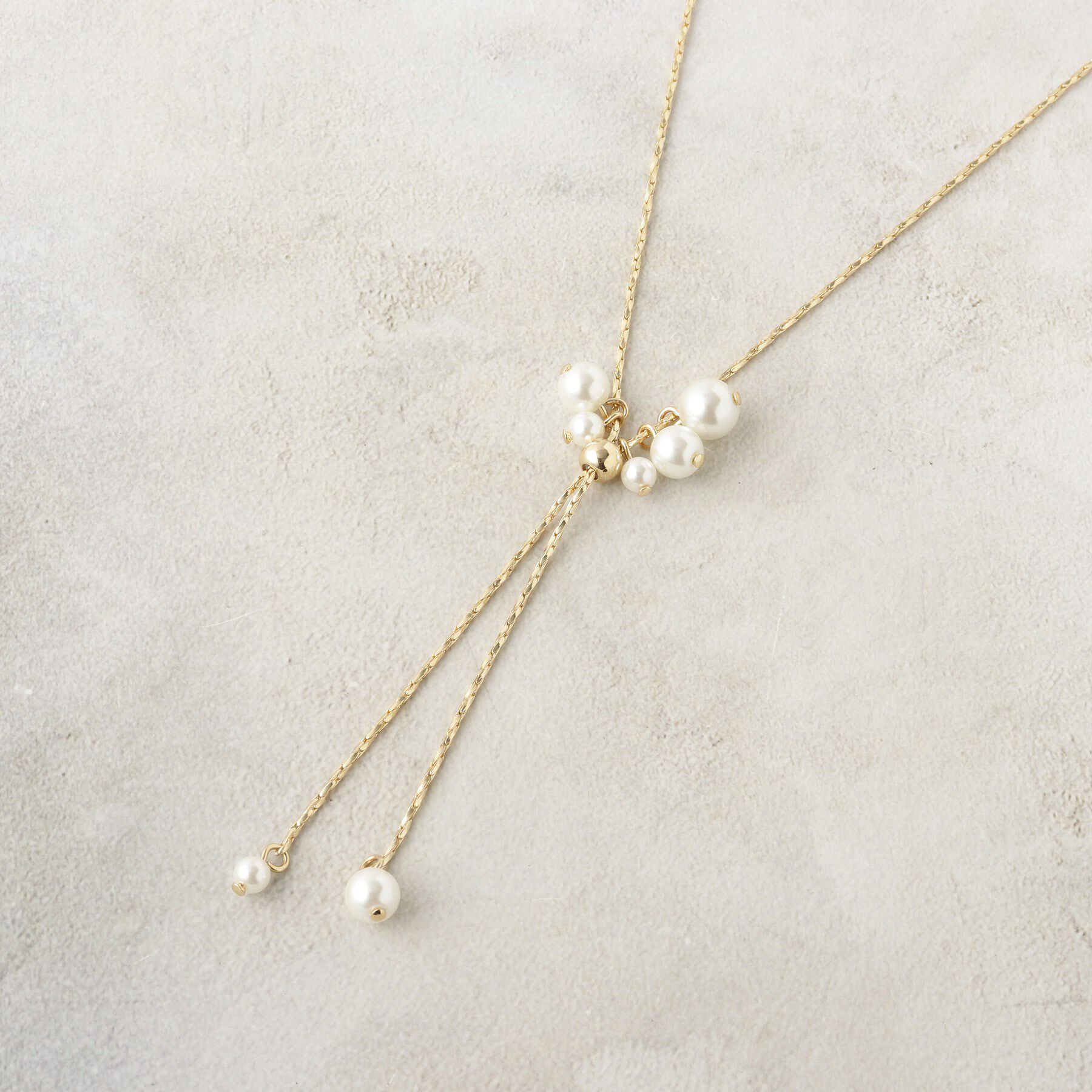 OPAQUE.CLIP「2WAYフェイクパールスライドネックレス」|ネックレス|